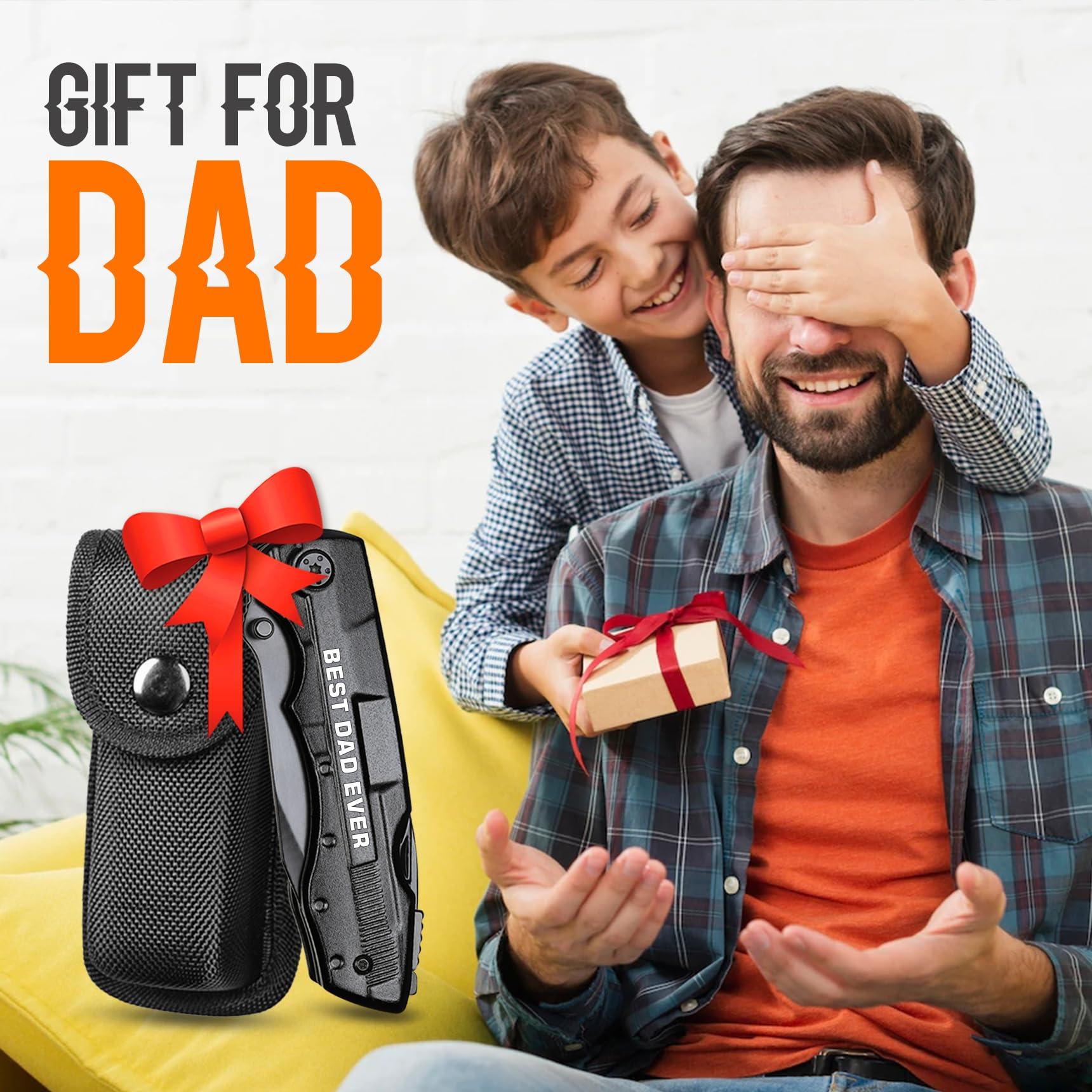 Gifts for Dad, Multitool Knife BEST DAD EVER for Camping, Fathers Day Christmas Unique Gifts for Dad, Dads Birthday Gift from Daughter Son, Christmas Ideal Presents for Dads, Gadget Present for Father - Image 2