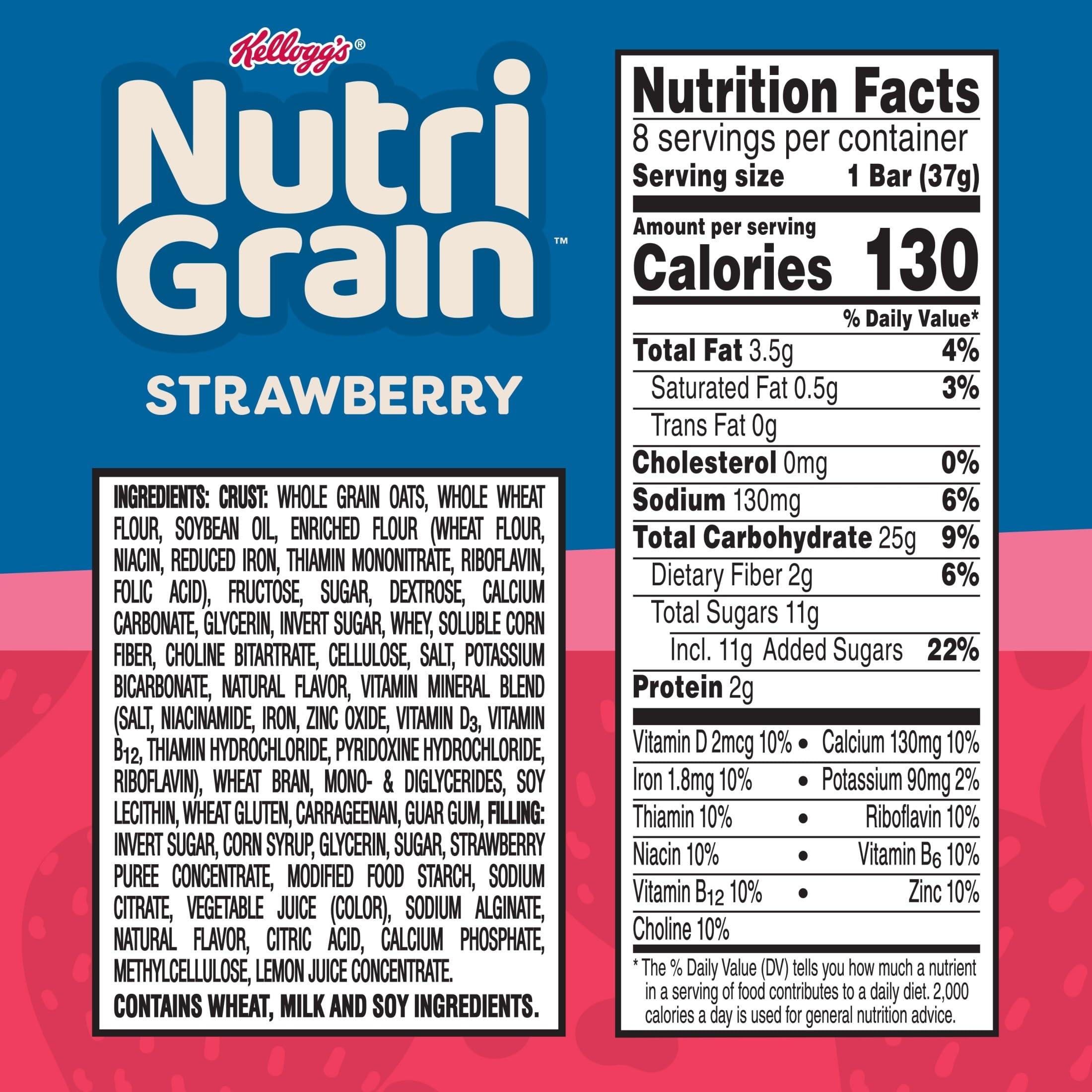 Nutri-Grain Soft Baked Breakfast Bars, Kids Snacks, Whole Grain, Variety Pack (4 Boxes, 32 Count) - Image 2