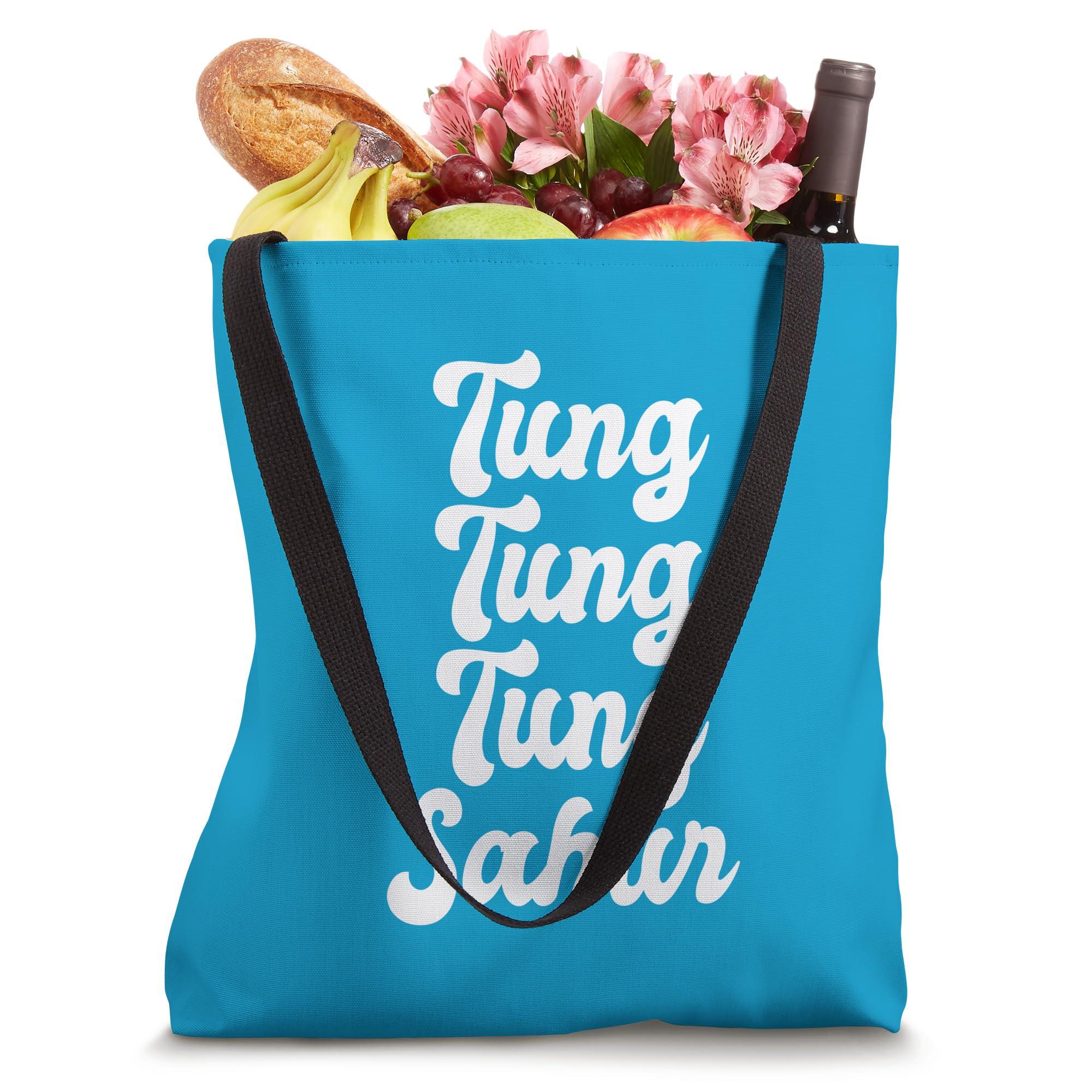 Tung Tung Tung Sahur Meme Viral Joke Drum Beat Wooden Log Tote Bag - Image 4