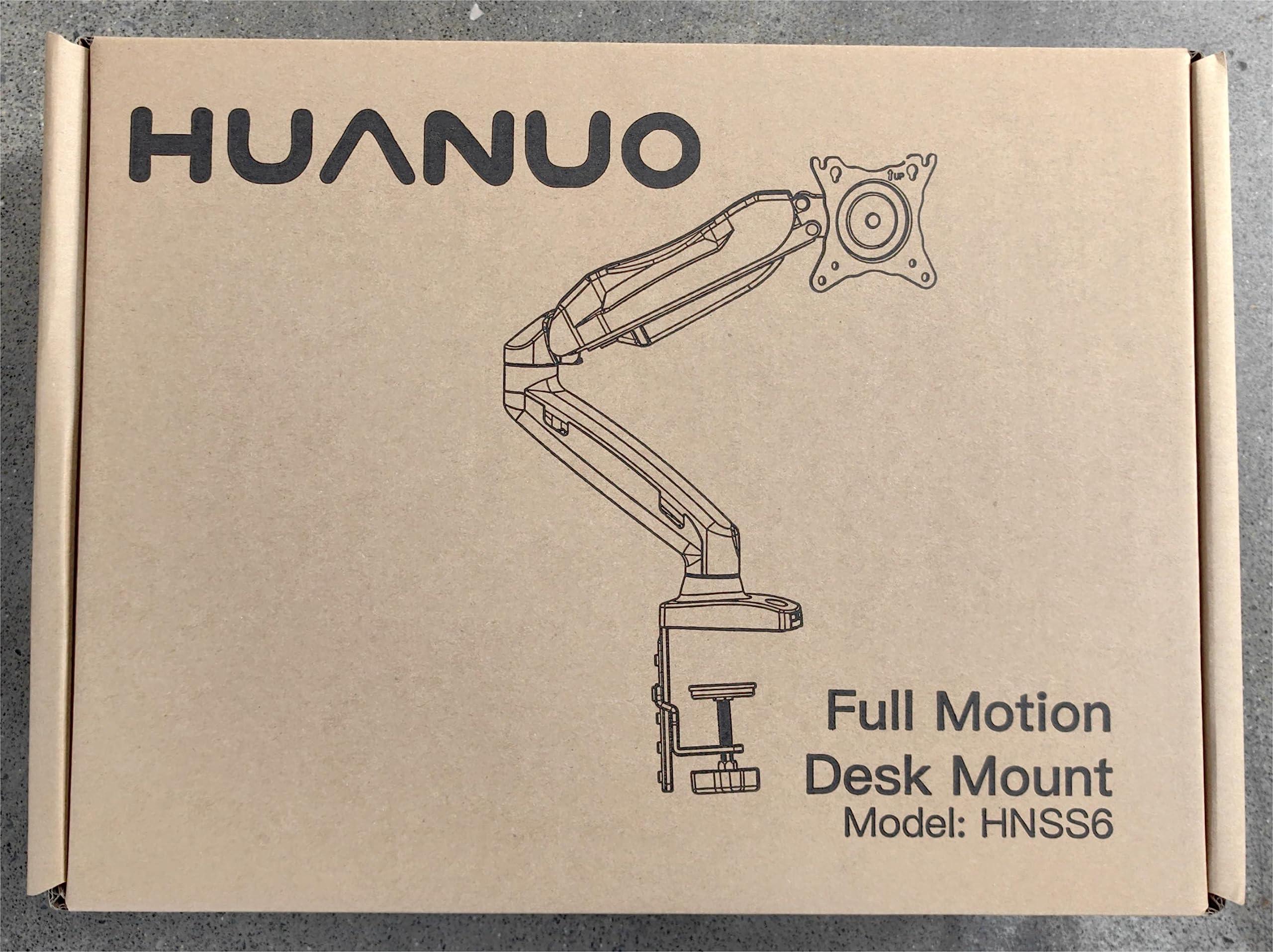 HUANUO Single Monitor Mount, 13 to 32 Inch Gas Monitor Arm, Adjustable Stand, Vesa Mount with Clamp and Grommet Base - Fits 4.4 to 19.8lbs LCD Computer Monitors - Image 7