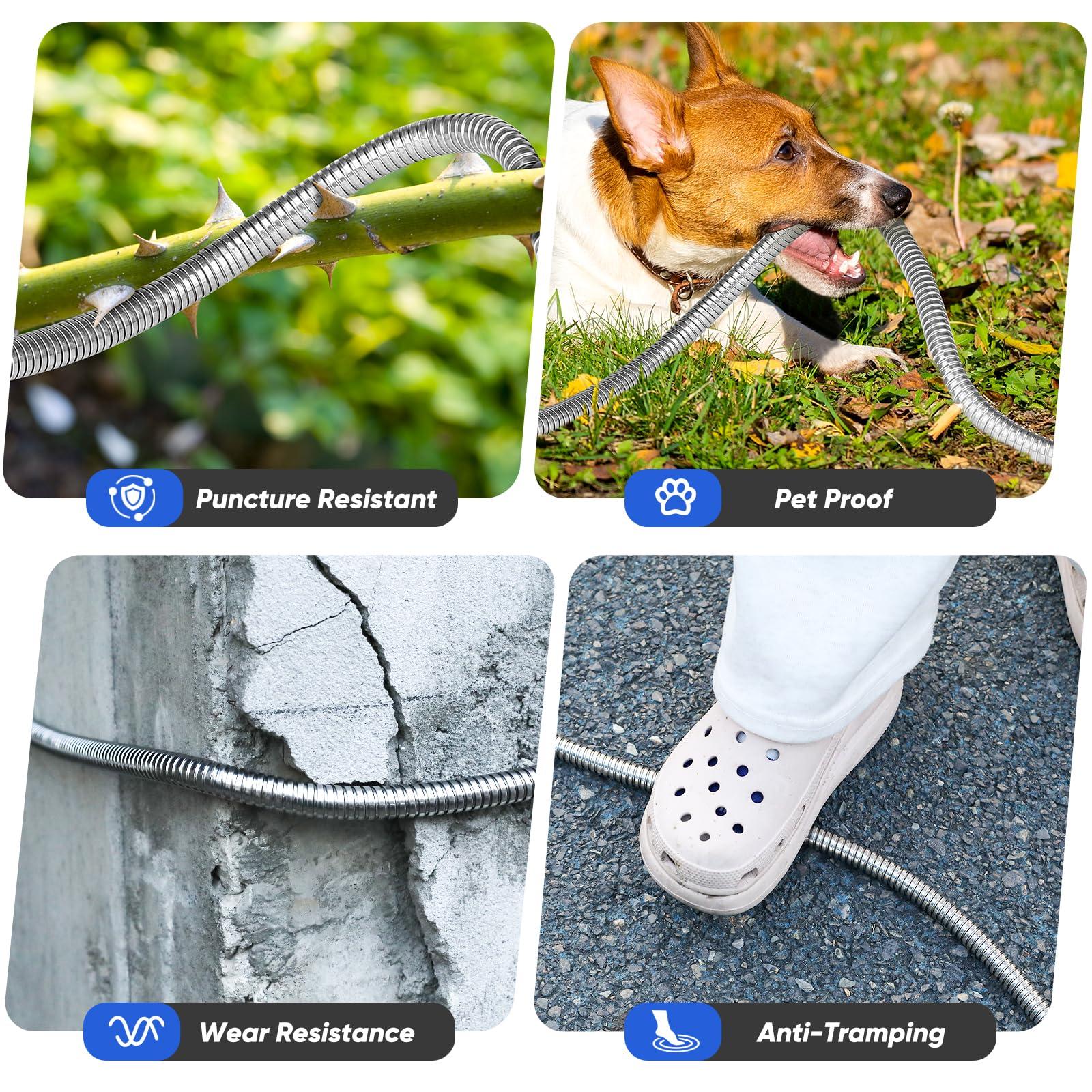 Garden Hose 25 ft, Stainless Steel Metal Water Hose with 10 Function Nozzle, Lightweight Hose, No Kink, Leak-proof, Puncture Resistant for Yard, Outdoor, RV - Image 5