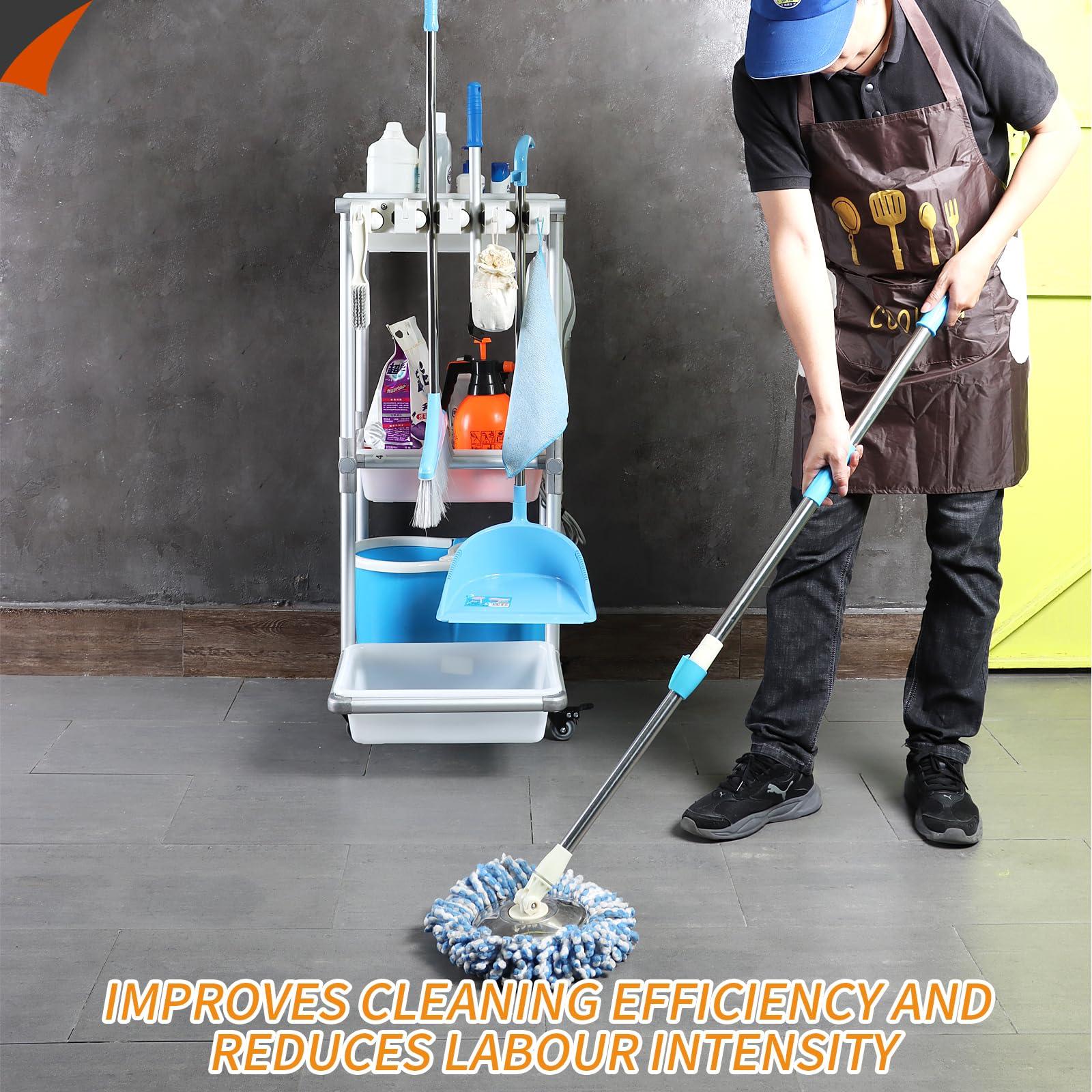 A Nice Little Cleaning Cart - Rolling Cleaning Cart for Efficient Organization of Cleaning Supplies - Image 4