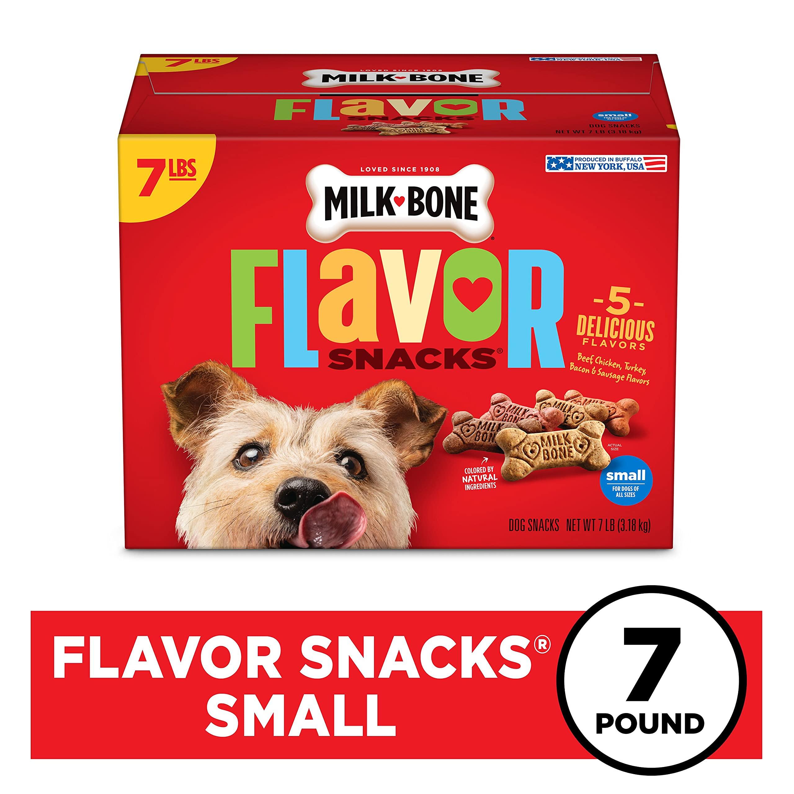 Milk-Bone Flavor Snacks Small Dog Biscuits, Flavored Crunchy Dog Treats, 7 Pound Box - Image 2