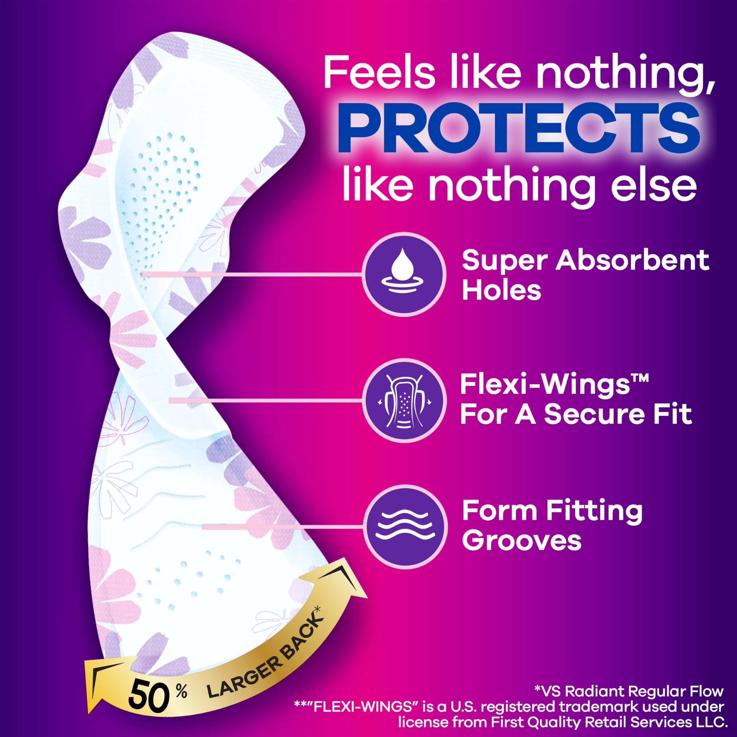 Always Radiant Feminine Pads for Women, Flexfoam Pads with Wings, Size 4, Overnight Absorbency, Lightly Scented, 60 Count (Packaging May Vary) - Image 2