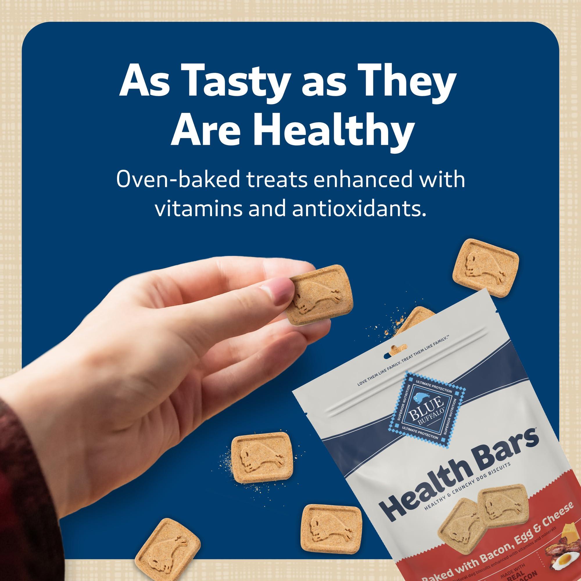 Blue Buffalo Health Bars Crunchy Dog Biscuits, Oven-Baked With Natural Ingredients, Bacon, Egg & Cheese , 16-oz Bag - Image 7