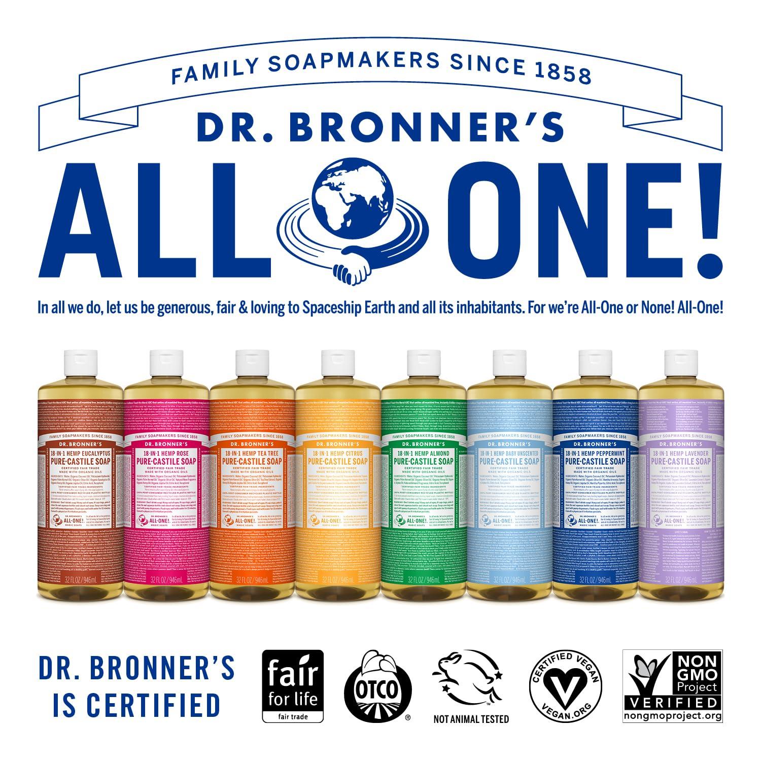 Dr. Bronner's Magic Soap - Pure-Castile Liquid Soap (Lavender, 32 ounce, 2-Pack) -Regenerative Organic Certified Oils, 18-in-1 Uses: Body, Hair, Laundry, Pets & Dishes, Concentrated, Vegan, Non-GMO - Image 6