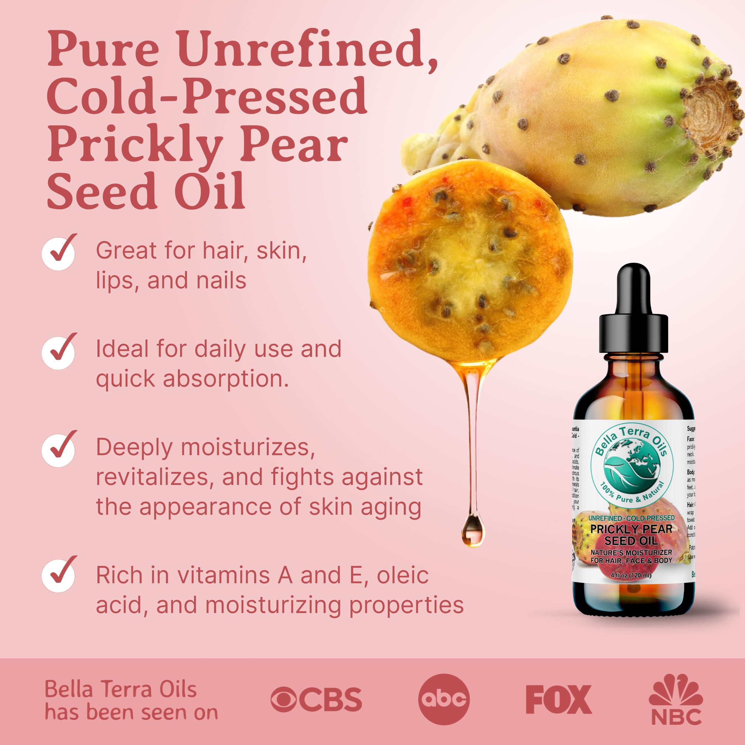Bella Terra Oils - Prickly Pear Oil 4 oz - Extracted from Cactus Pear, Enriched with Omega-6, Vitamin K, Experience the Opulence of Nature - Image 3