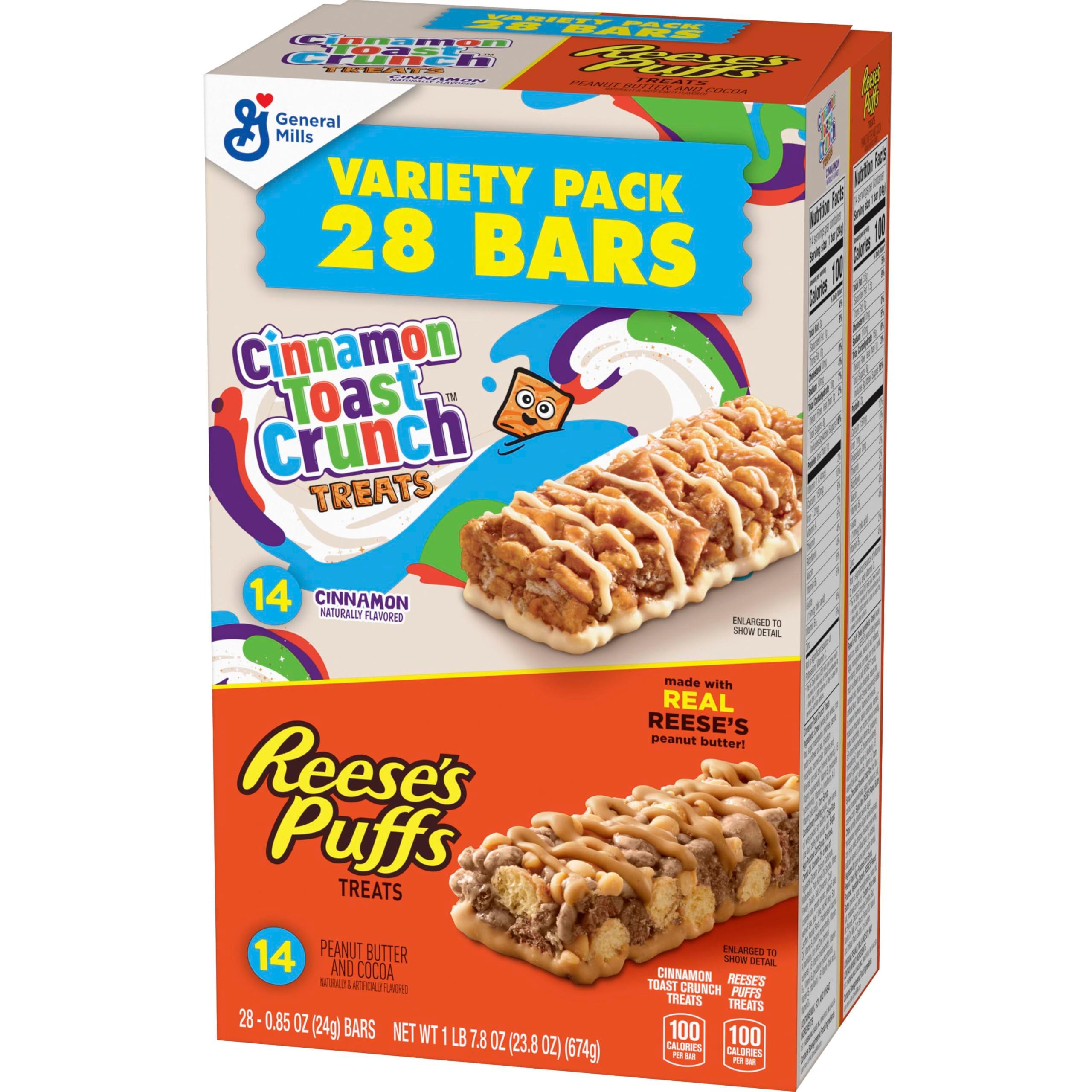 Cinnamon Toast Crunch and REESE'S Puffs Cereal Treat Bars Variety Pack, Snack Bars, 28 Ct, 23.8 oz - Image 5
