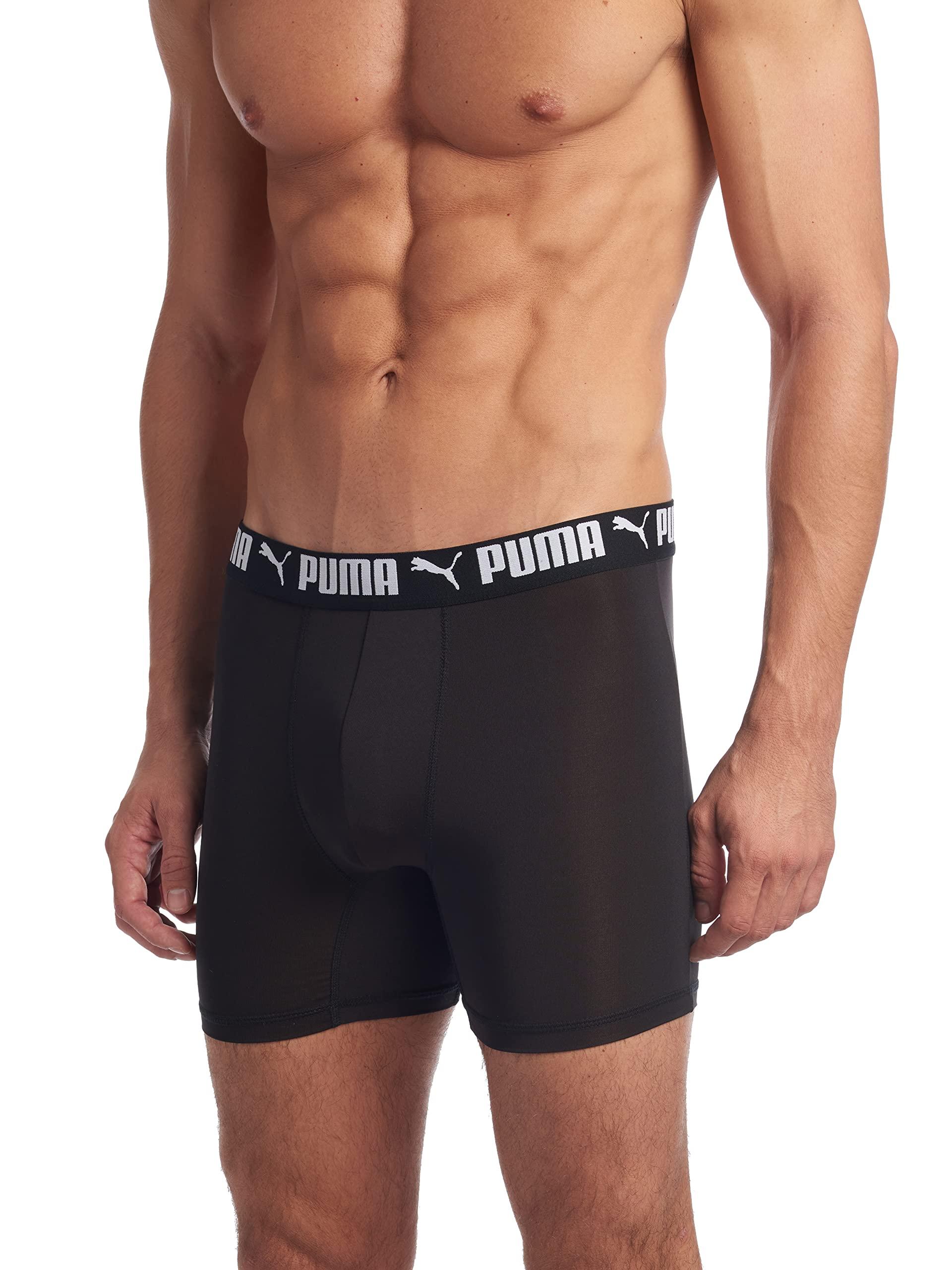 PUMA Men's 3 Pack Athletic Fit Boxer Briefs - Image 3
