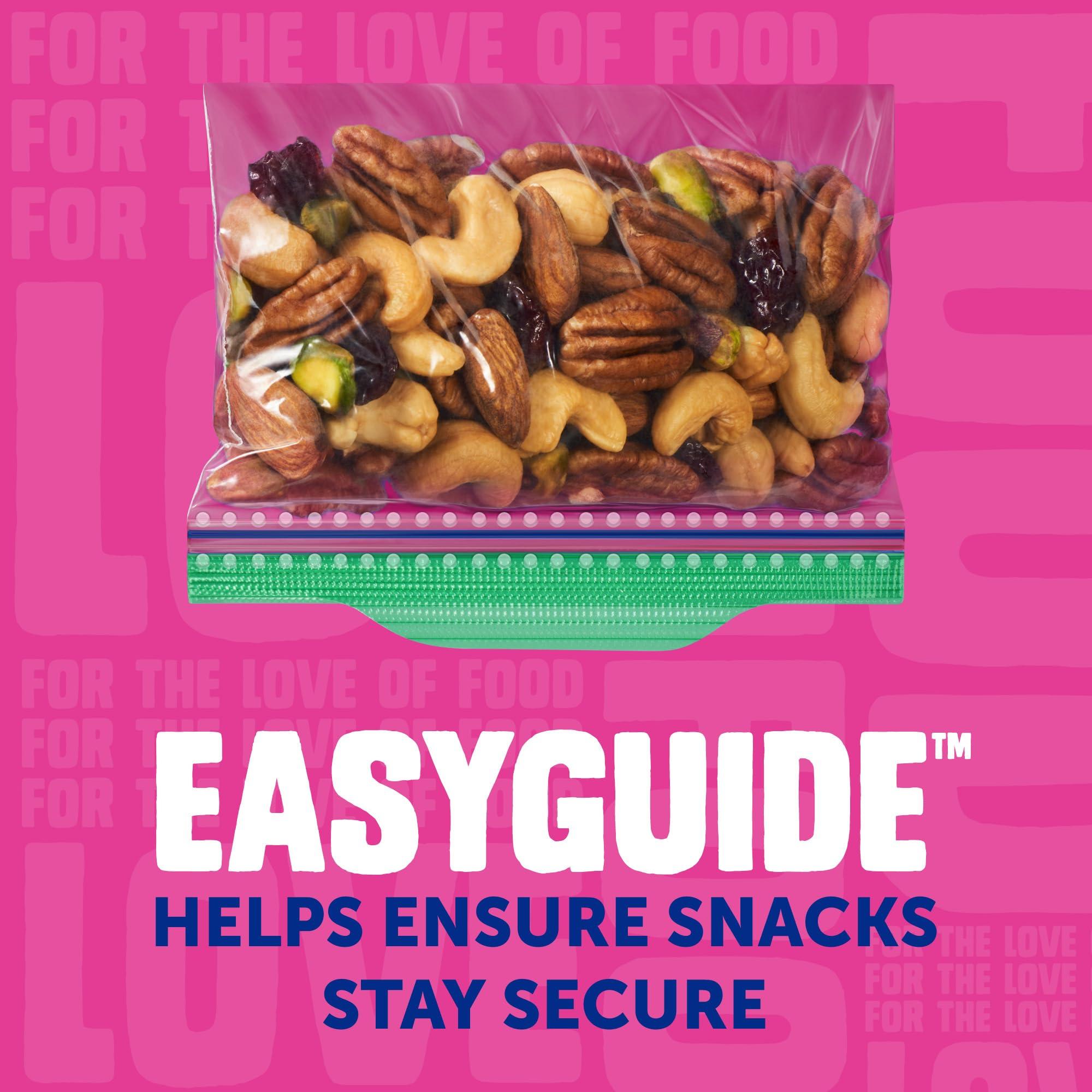 Ziploc Snack Bags with EasyGuide Texture, Small Plastic Storage Bags with Grip 'N Seal Technology, 108 Bags Total - Image 3