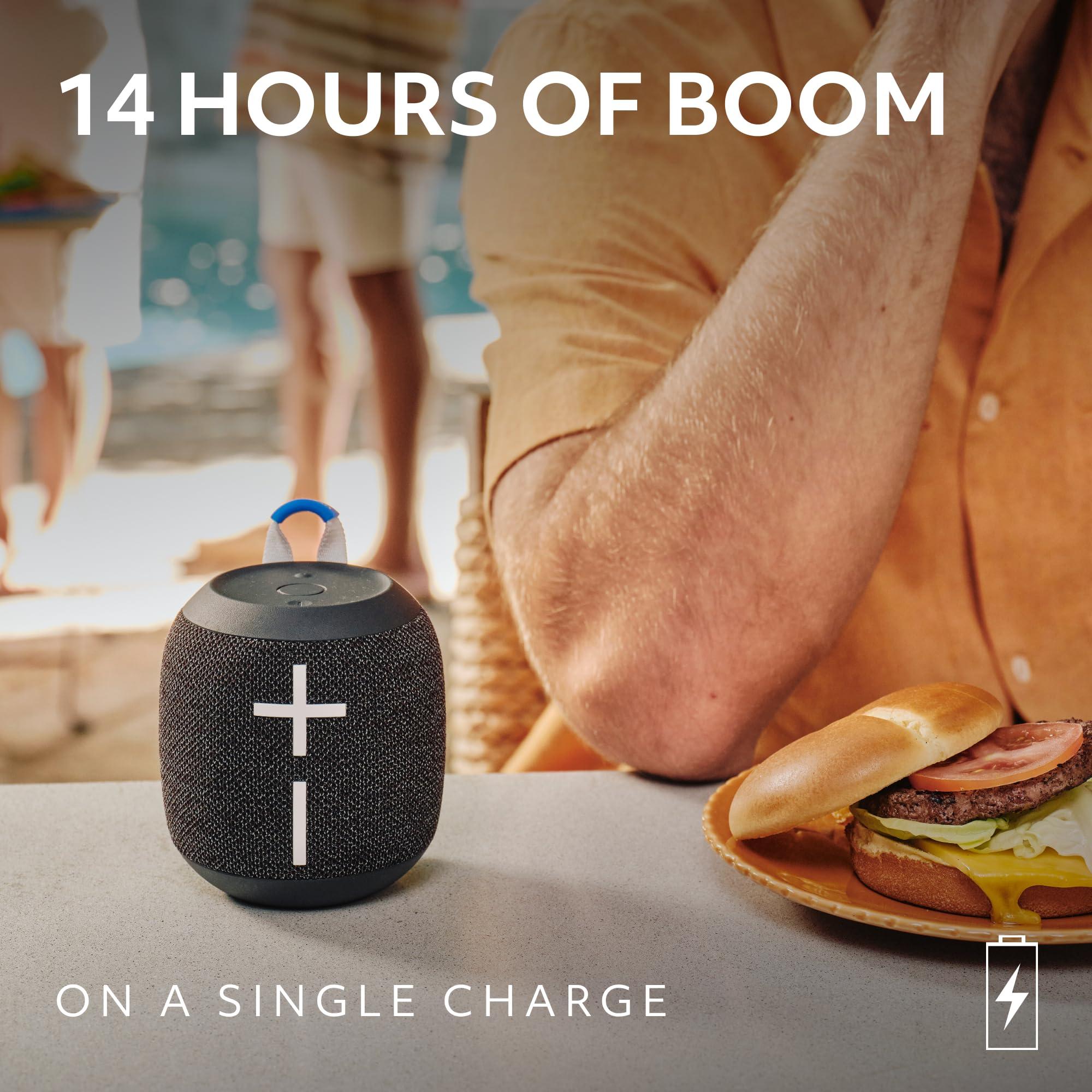 Ultimate Ears WONDERBOOM 4 Waterproof Bluetooth Outdoor Speakers with Big Bass & 360-Degree Sound, Dustproof Floating Wireless Speaker, 131ft Range - Black - Image 4