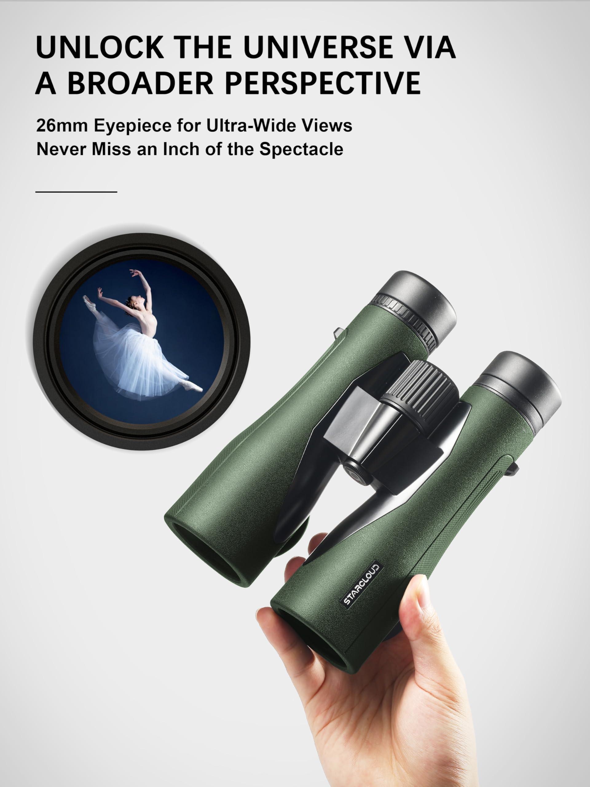 Star Cloud 15X55 UHD Lightweight Binoculars for Adults with Upgraded Phone Adapter, Large View IPX7 Waterproof Binoculars for Bird Watching, Hunting, Hiking, Stargazing (15X55) - Image 2