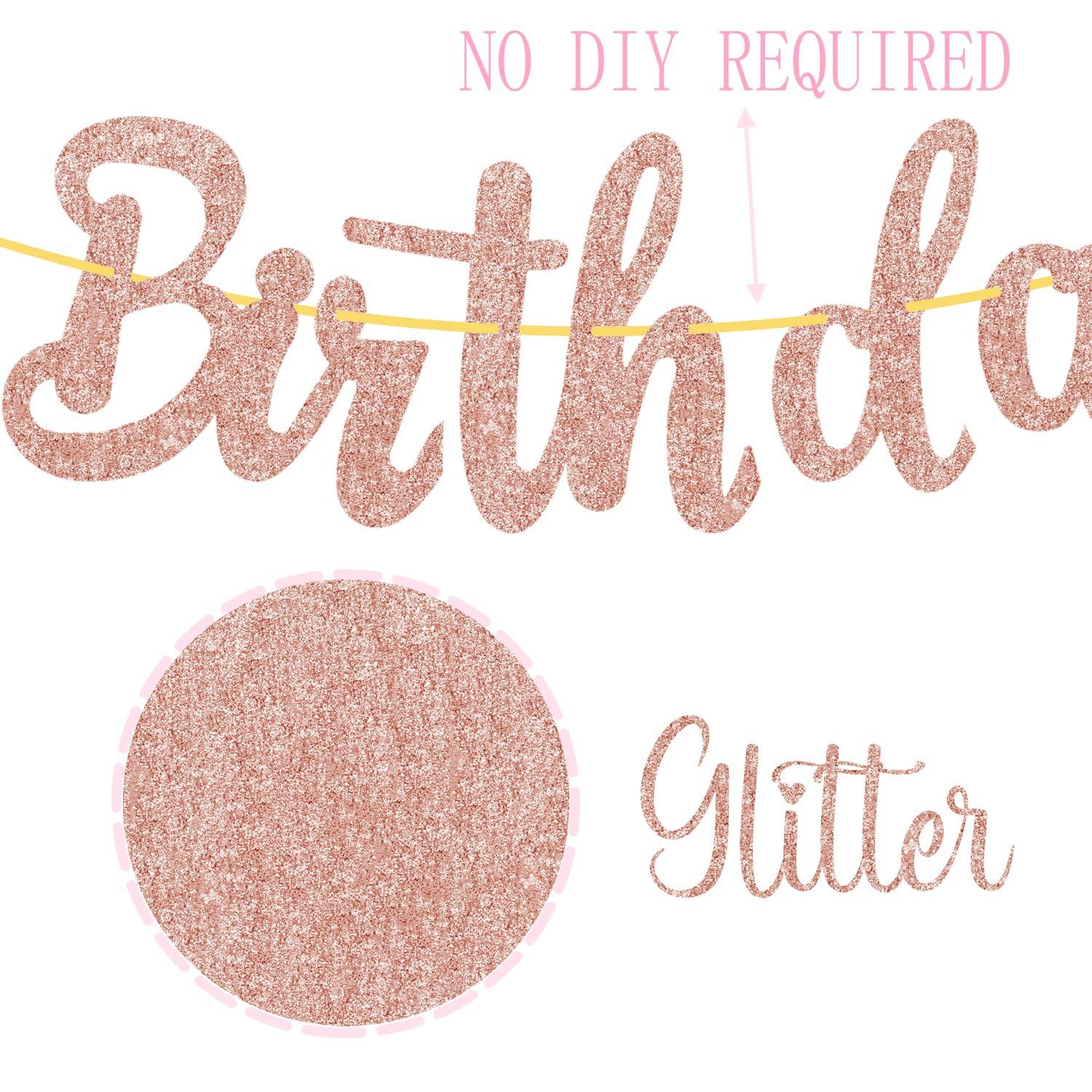 Tea Party Birthday Banner Rose Gold Tea Themed Happy Birthday Banners Floral Mother's Day Party Decoration Teapot Cutout Banner for Afternoon Tea Baby Shower Supplies - Image 7
