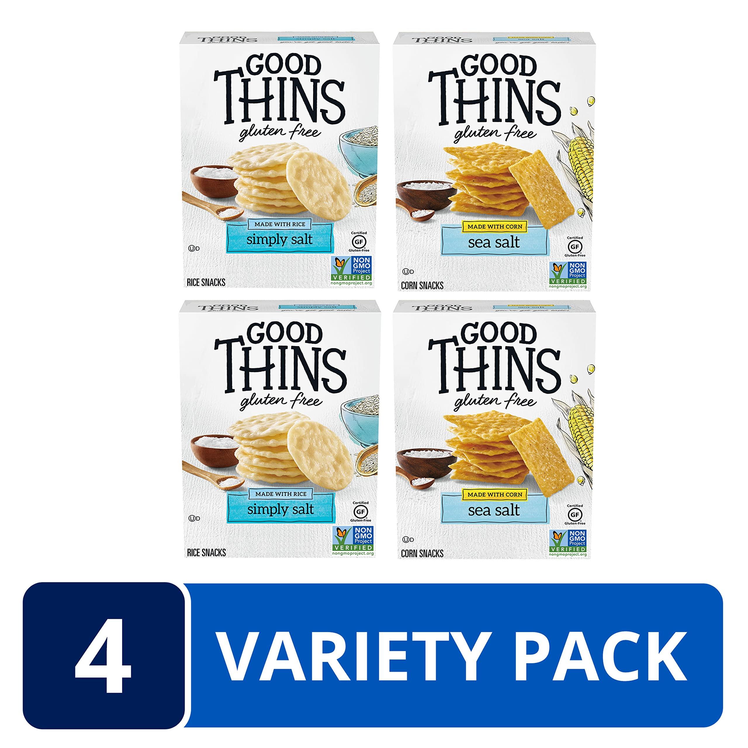 GOOD THINS Rice & Corn Snacks Gluten Free Crackers Variety Pack, Bulk Snack Crackers, 4 Boxes - Image 3