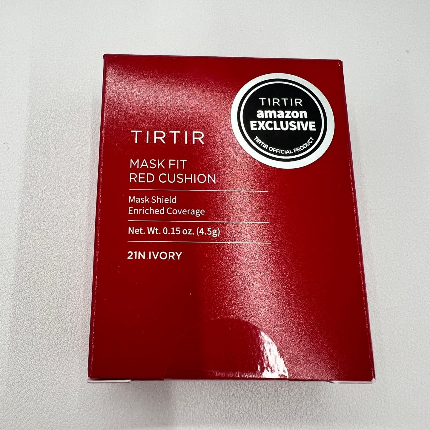 [*Mini Size*] TIRTIR Mask Fit Red Cushion Foundation | Full coverage, Weightless, Skin fit, Satin Glow Finish, Korean Makeup, beauty, Tattoo cover up, Buildable (#21N Ivory, 0.15 Fl Oz) - Image 2