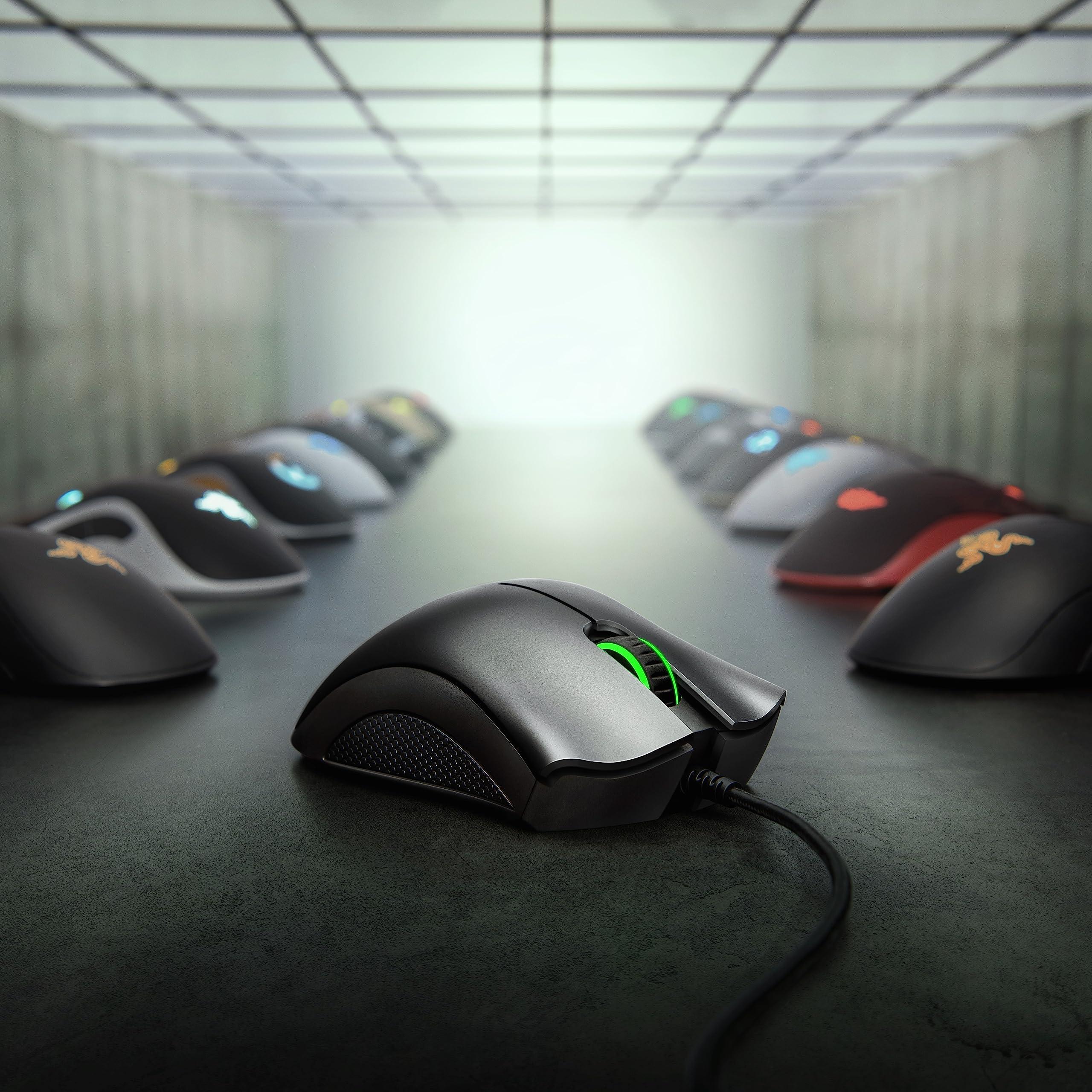 Razer DeathAdder Essential Gaming Mouse: 6400 DPI Optical Sensor - 5 Programmable Buttons - Mechanical Switches - Rubber Side Grips - Classic Black - Image 6
