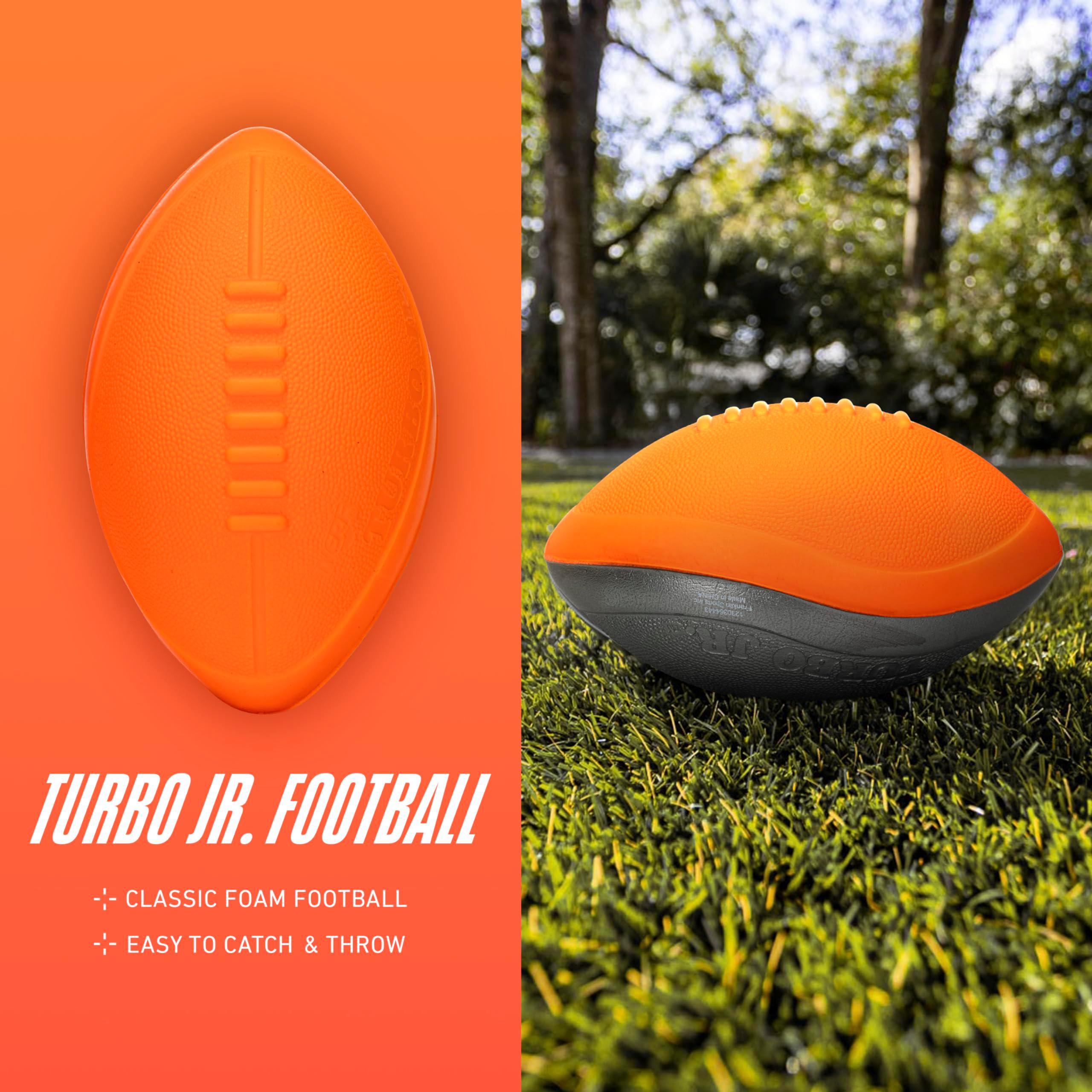 NERF Turbo Jr. Kids Foam Football - Classic Foam Football for Kids - Indoor + Outdoor Soft Foam Ball - Kids Mini Soft Foam Ball - NERF Toy Football for Kids - Easy Throw + Catch Youth Football - Image 3