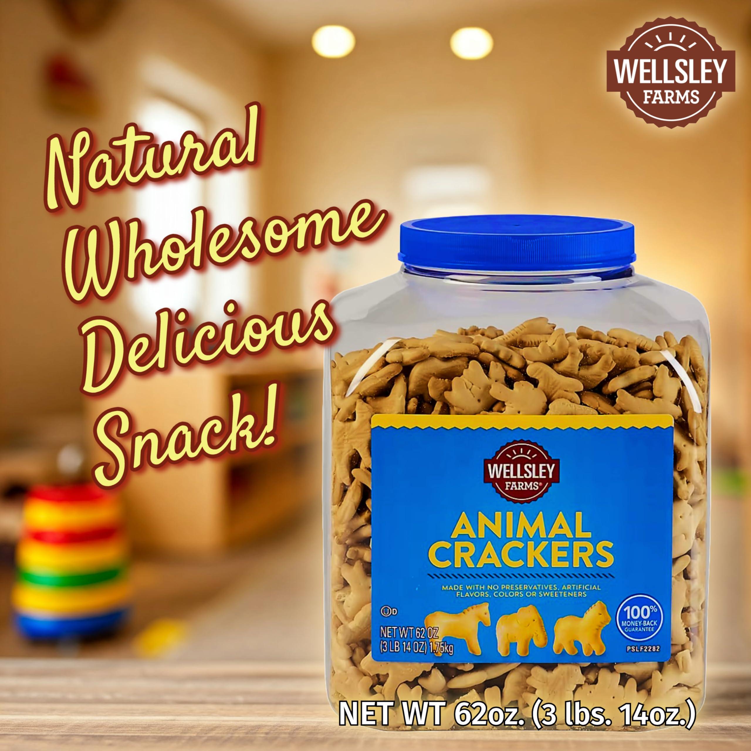 Wellsley Farms Animal Crackers 62oz. Resealable Tub. - Image 3