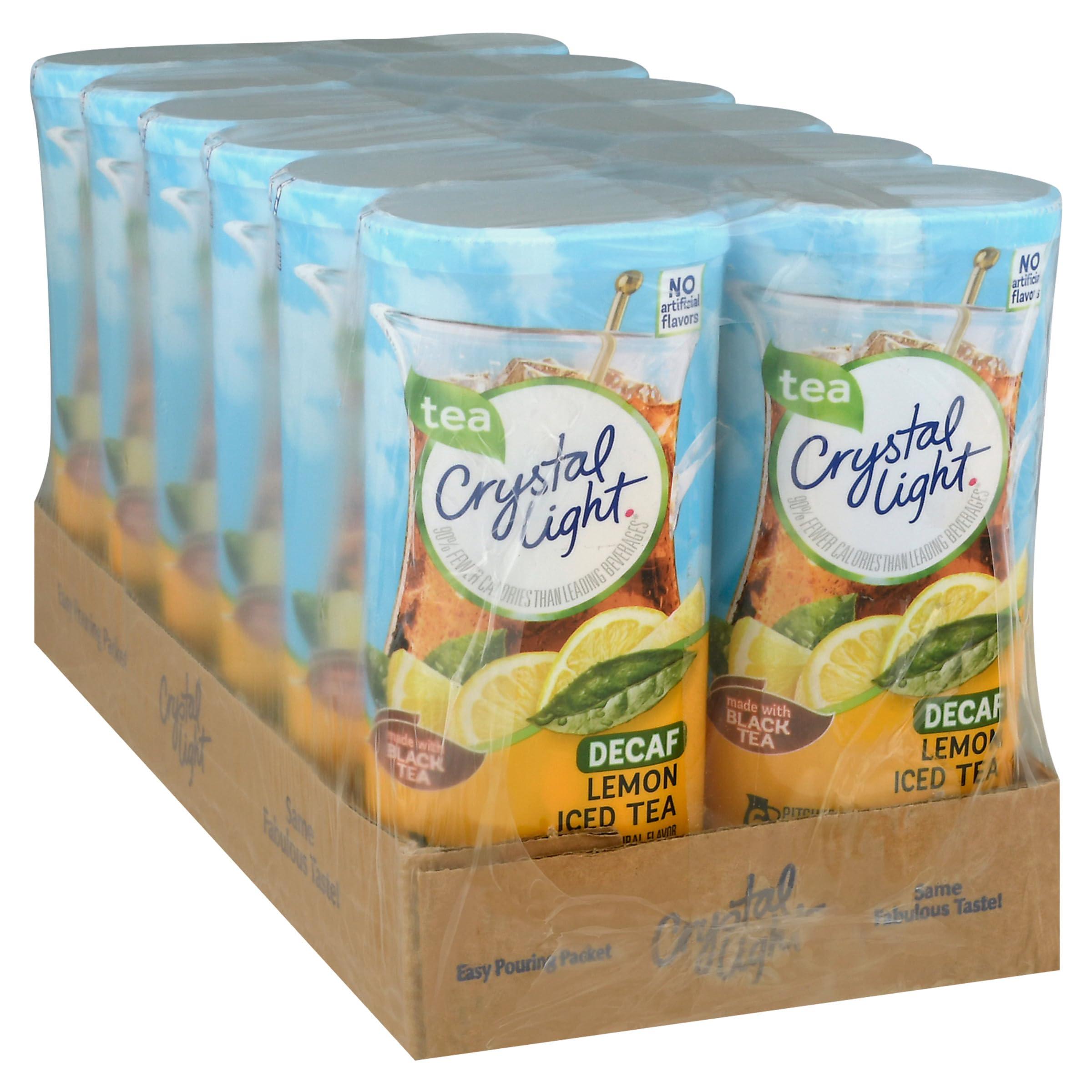 Crystal Light Decaf Lemon Iced Tea Naturally Flavored Powdered Drink Mix, 72 ct Pack, 12 Canisters of 6 Pitcher Packets - Image 11