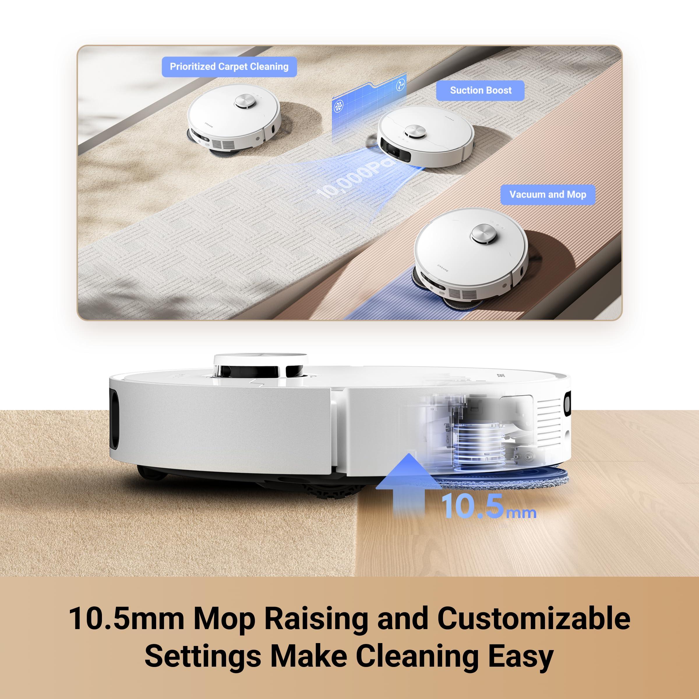 dreame L10s Ultra Gen 2 Robot Vacuum and Mop, 10,000Pa Suction, MopExtend Technology, All-in-One Base Station, Pet-Friendly, Versatile Carpet Cleaning, DuoScrub Mopping System, Smart Pathfinder Tech - Image 6