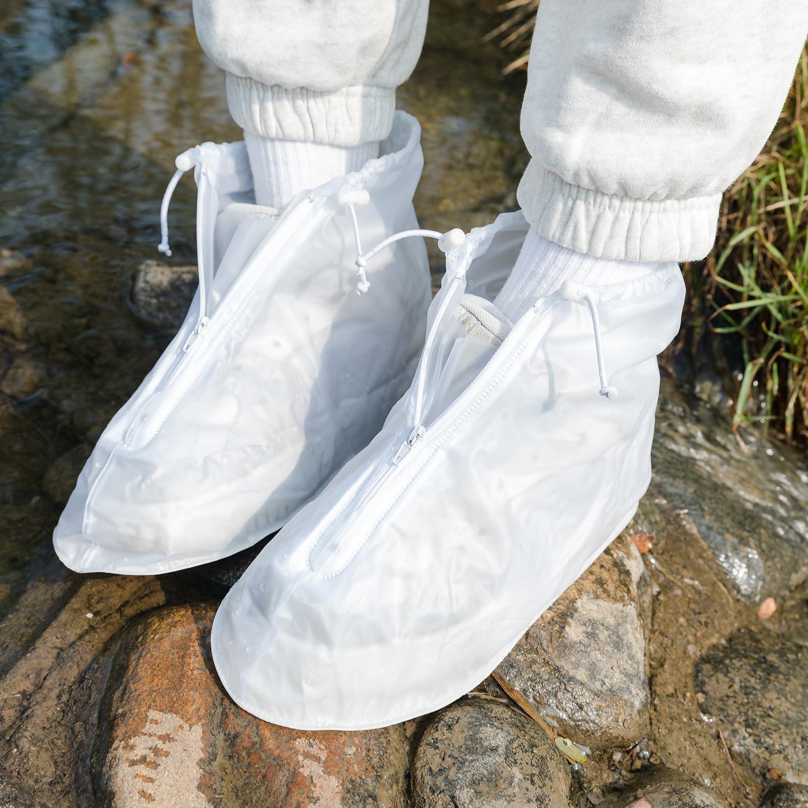 PVWSG Waterproof Shoe Covers 2 pairs Rain Shoe Covers for Men Women and Children for Outdoor Activities - Image 3