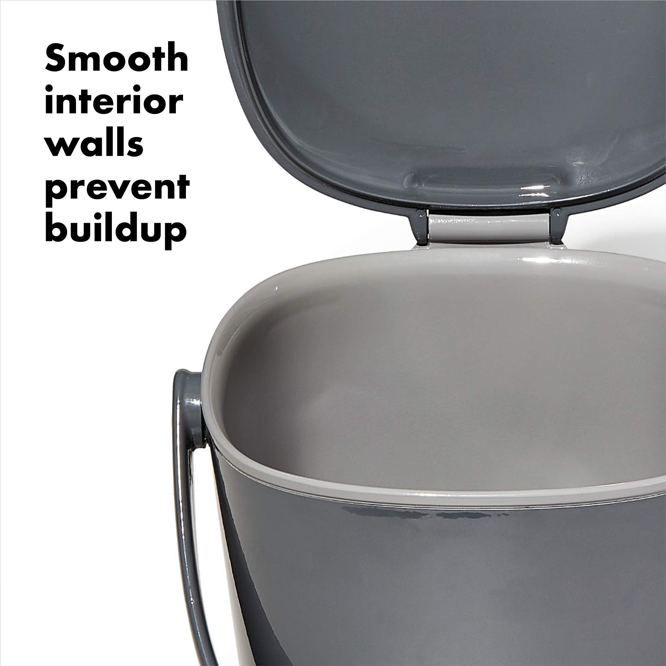 OXO Good Grips Easy-Clean Compost Bin, Charcoal - 0.75 GAL - Image 4