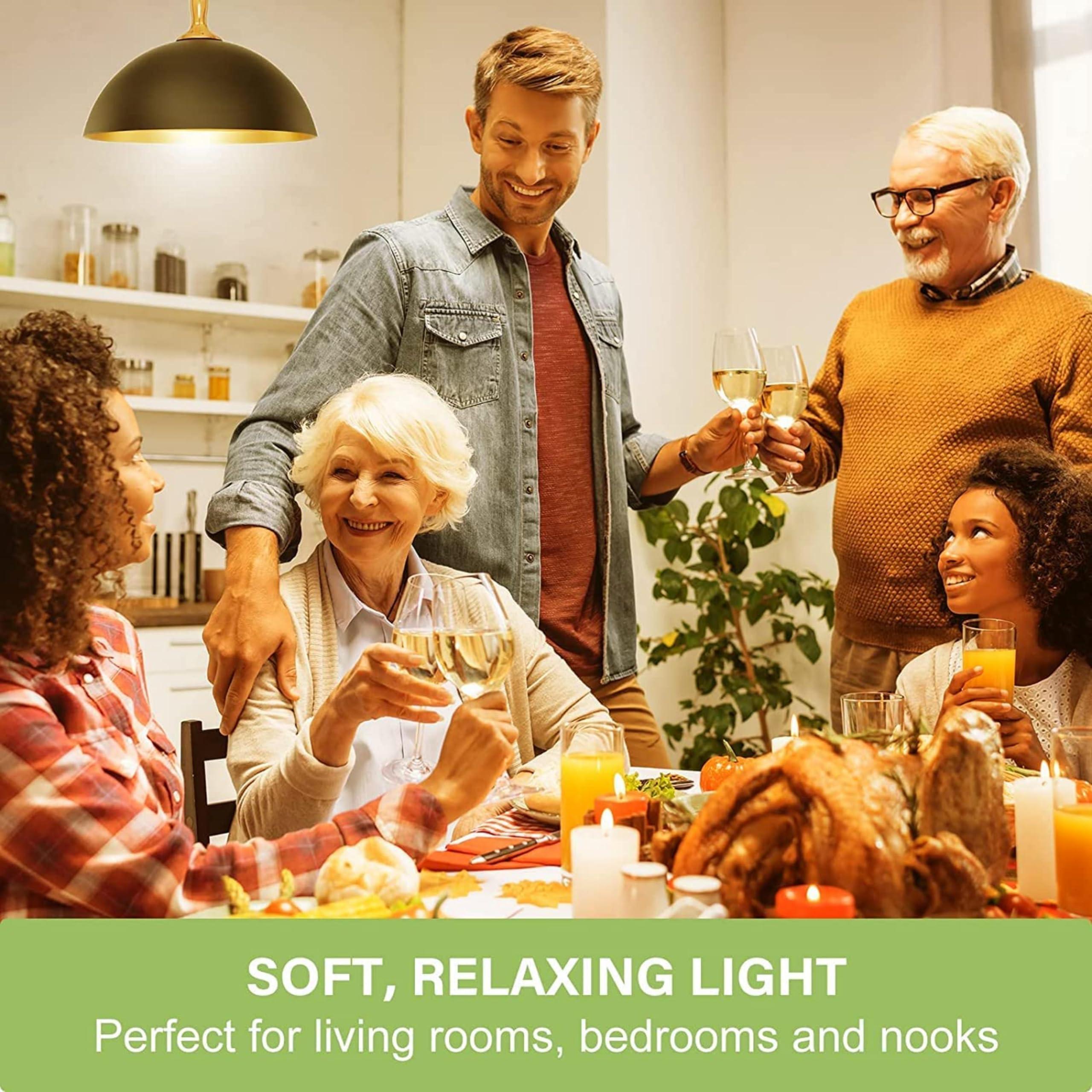Sigalux LED Light Bulbs 60 Watt Equivalent A19 Standard Light Bulbs 2700K Warm, Non-Dimmable Energy Efficient 9.5W LED Soft White Bulb with E26 Medium Base, 800 Lumens, UL Listed, 4 Packs - Image 2