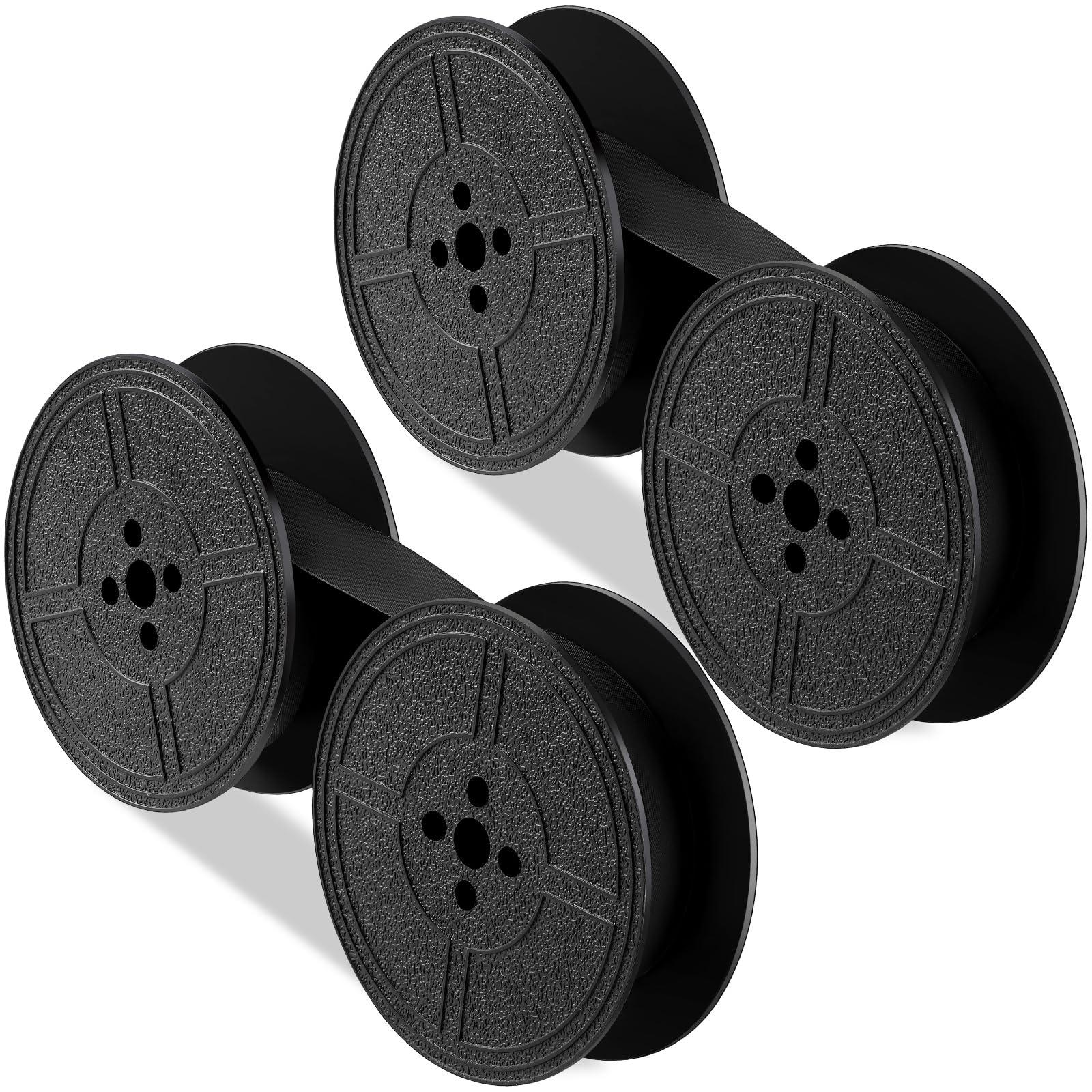 Jecery 2 Pairs Universal Typewriter Ribbon Twin Spool Vintage Typewriter Ink Ribbon Twin Spool Replacement Pack(Black)