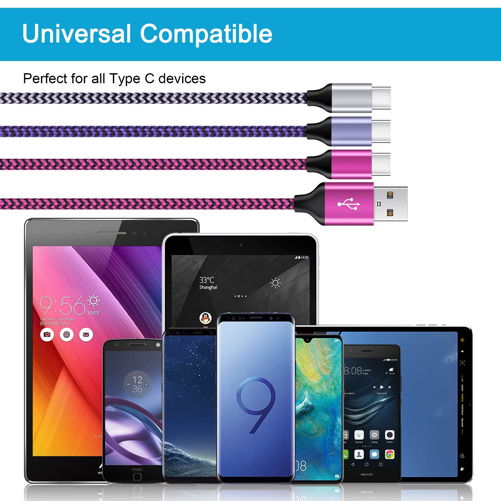 USB Type C Cable Fast Charging C Charger Cord 3 Pack Android Phone Wire for Moto G Stylus/Play/Power 2025 2024,Razr,Samsung Galaxy S24/S23/S25/S25 Plus/S25 Ultra/S22/S21/S20,Google Pixel 9a/8a/8/7/6 - Image 7