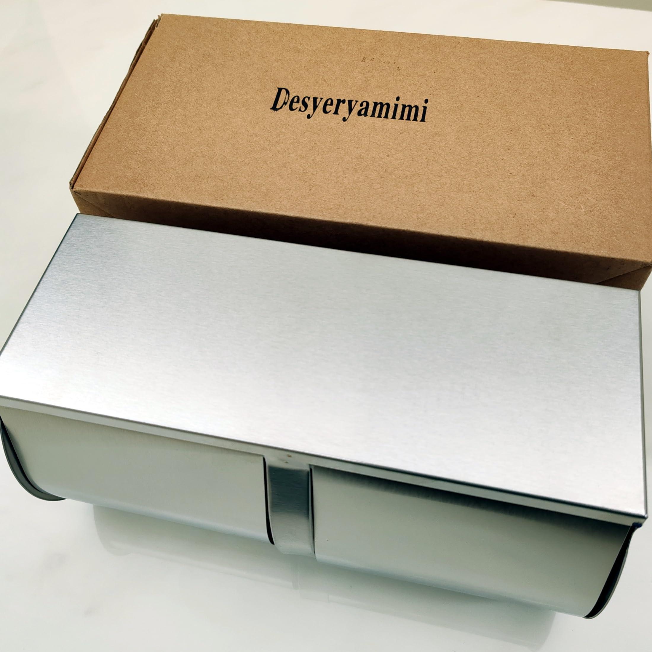 Desyeryamimi Double Roll Toilet Paper Holder Dispenser with Shelf Storage-Commercial 2-Roll Side by Side Stainless Steel Toilet Tissue Holder/Dispenser Wall Mount for Bathroom/Restroom-Brushed Finish - Image 7