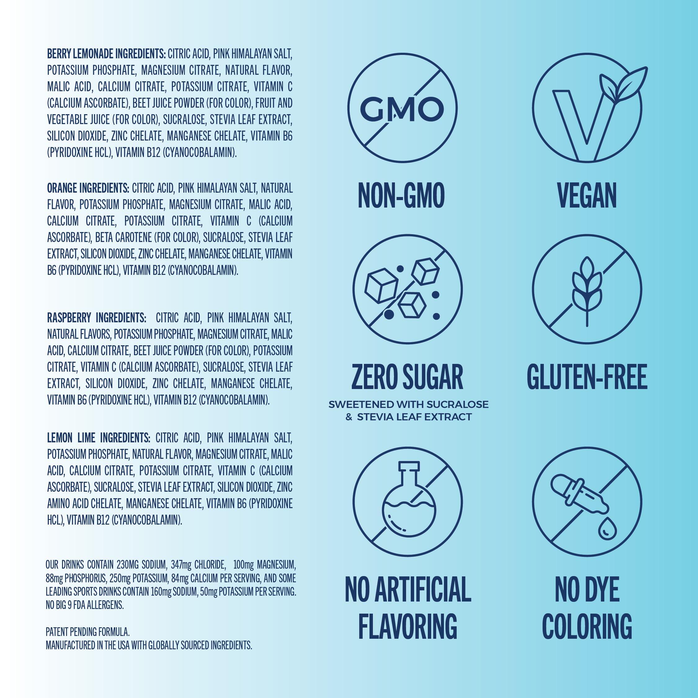 TREVI™ Sugar Free Electrolytes - Drink Mix Hydration Powder Packets - 28 Count - Variety Pack 1 - Image 5