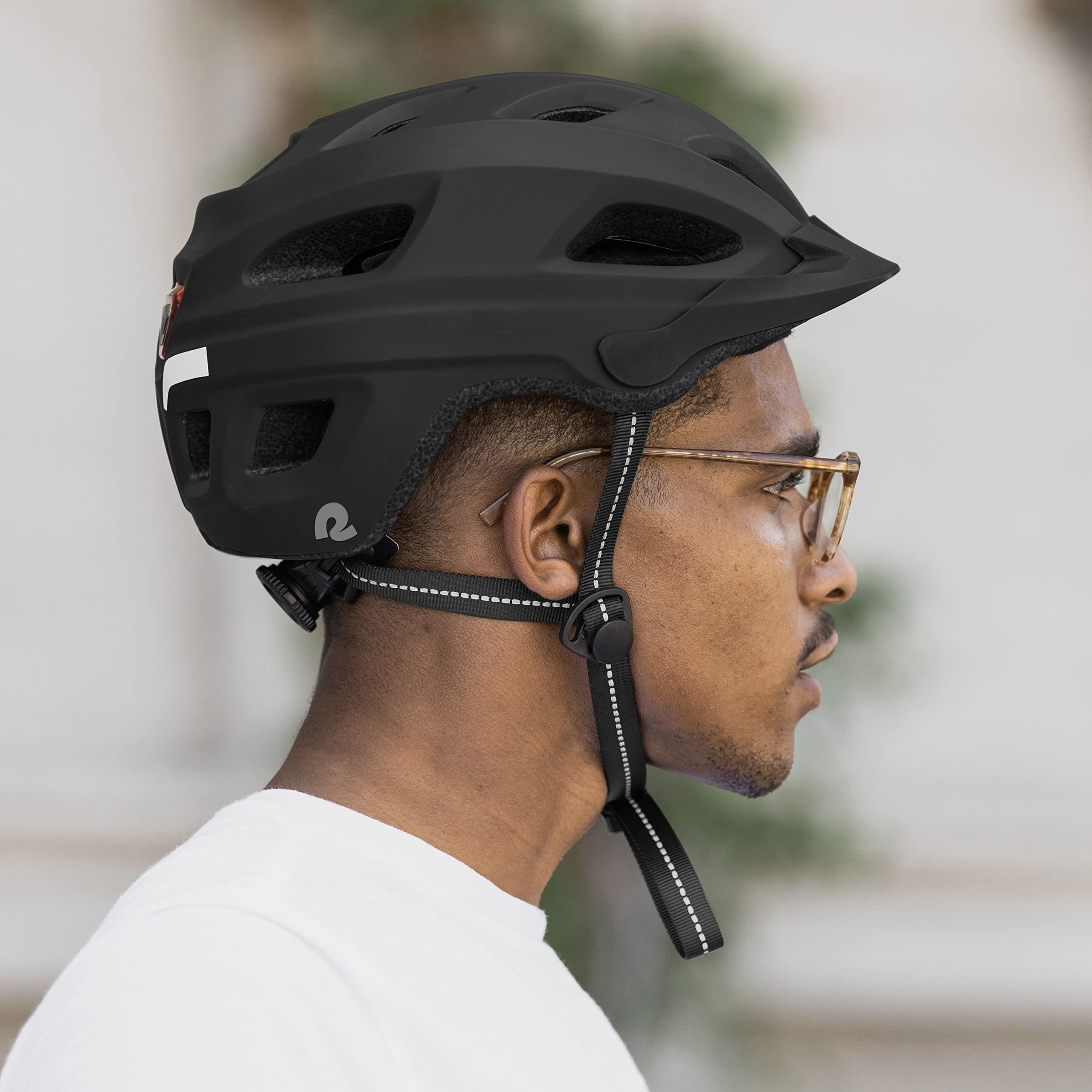 Retrospec Lennon Bike Helmet with LED Safety Light Adjustable Dial & Removable Visor - Image 6
