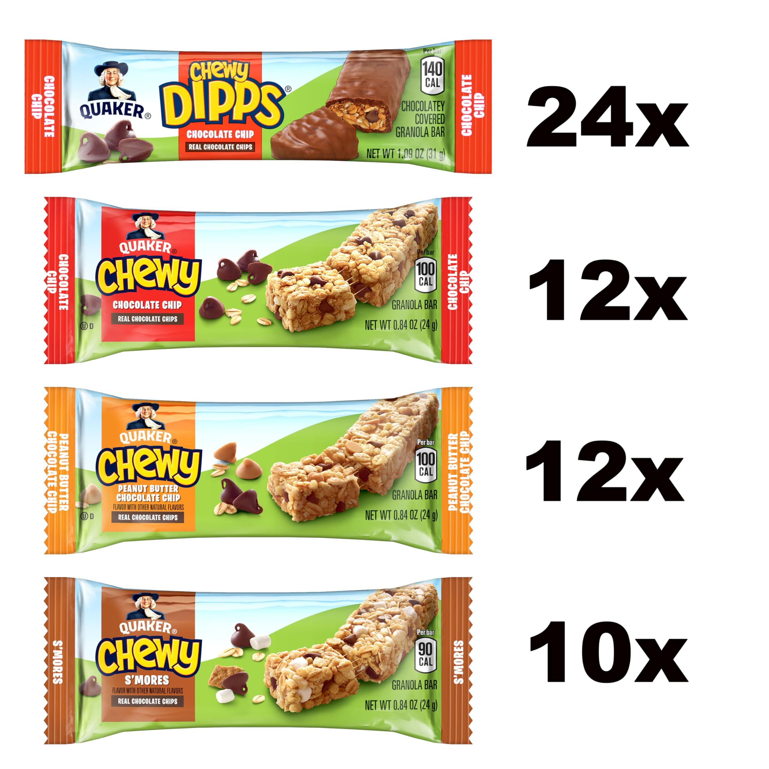 Quaker Chewy Granola Bars, Chewy & Dipps Variety Pack, 58 Count - Image 5