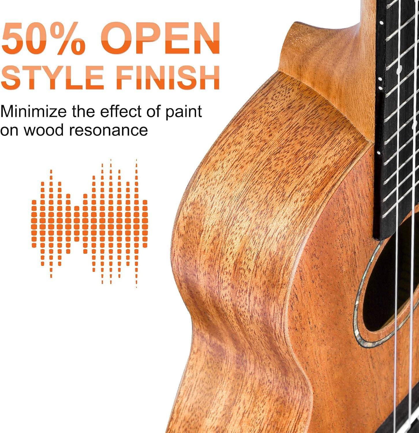 Vangoa Tenor Ukulele Professional 26 Inch Ukelele Mahogany Starter Bundle for Beginners Adults Students with Gig Bag, Strap and Fast Learn Book - Image 3