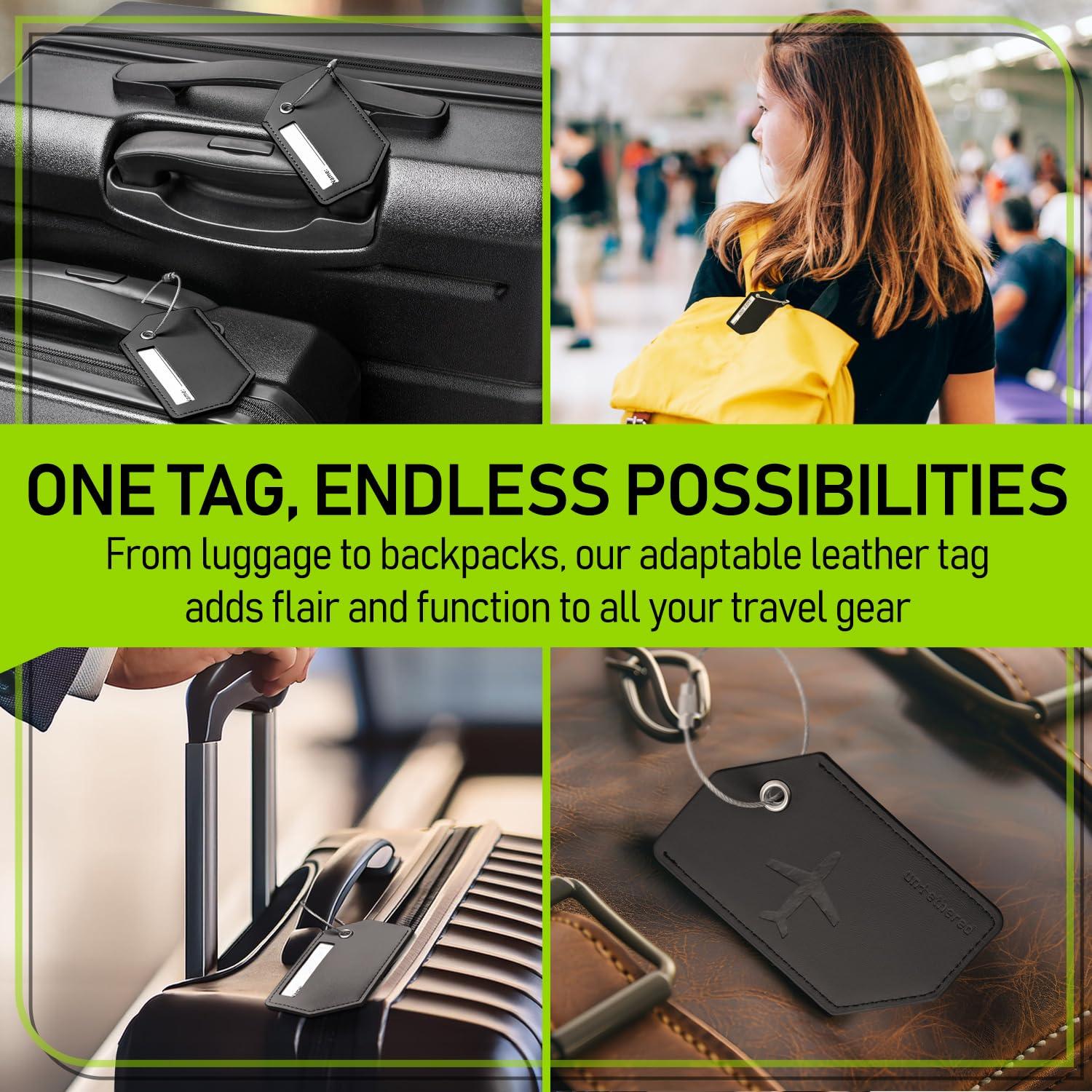 Untethered 4-Pack Luggage Tag Set | Durable Luggage Tags for Suitcases & Travel Bags | Bag Tag & Name ID Identifiers | Suitcase Tags for Easy Luggage Identification - Image 7