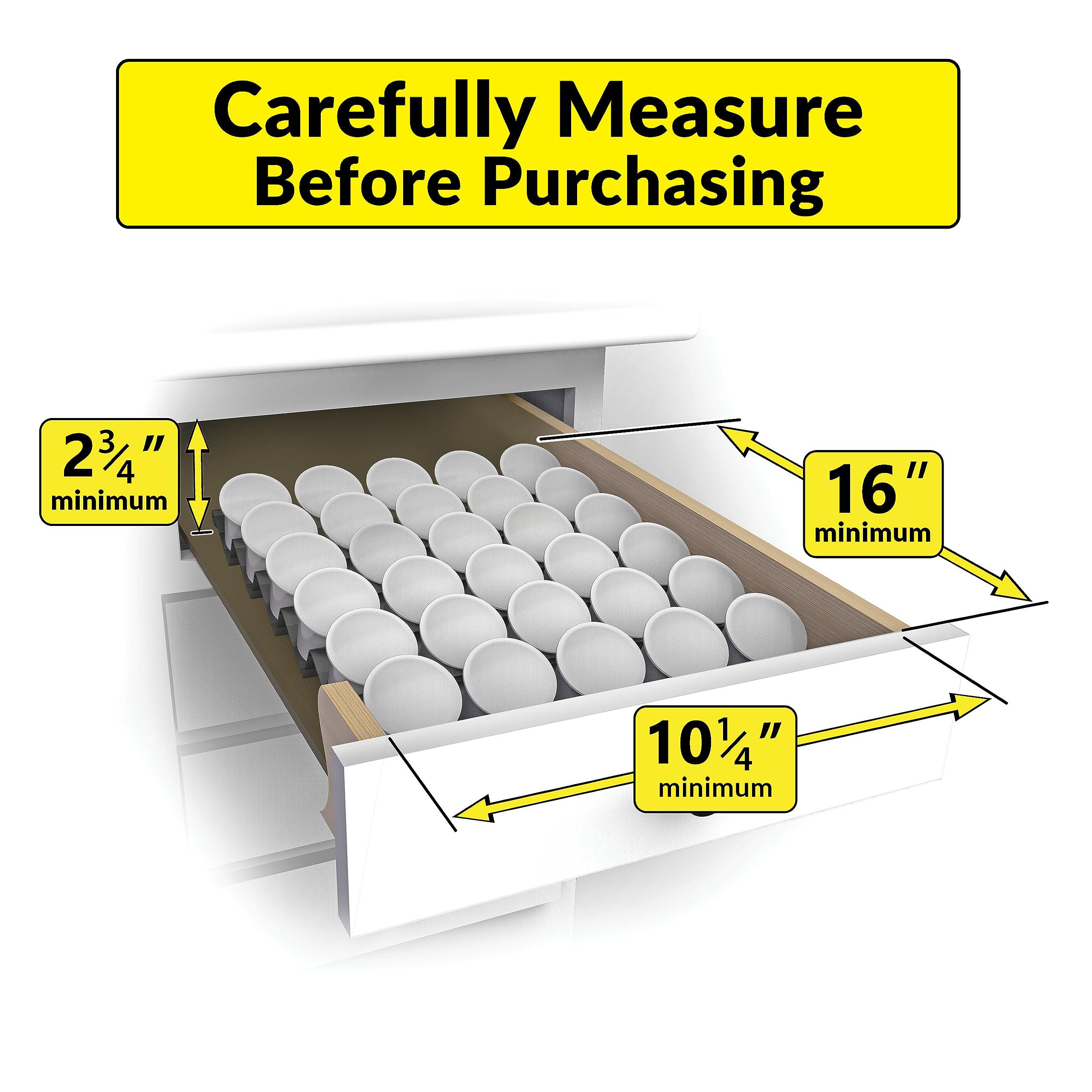 LYNK PROFESSIONAL® Coffee Pod Tray 6-Tier Heavy Gauge Steel Drawer Organizer for Kitchen Cabinets and Coffee Bars, compatible with Keurig K-Cup pods - Lifetime Limited Warranty - Silver Metallic - Image 3