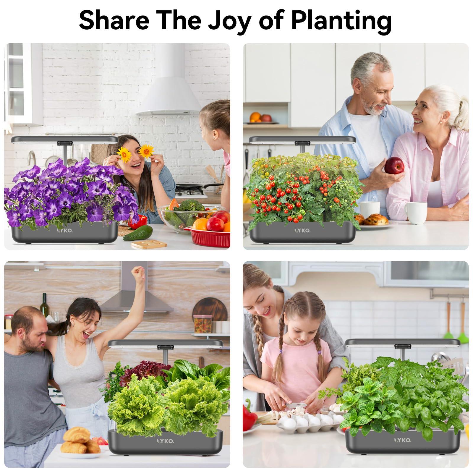 LYKOCLEAN Hydroponics Growing System 12 Pods, Indoor Herb Garden with Grow Light Water Pump Automatic Timer, Smart Indoor Gardening System for Salad Lettuce, Fruit, Vegetable Plant, Grey - Image 7
