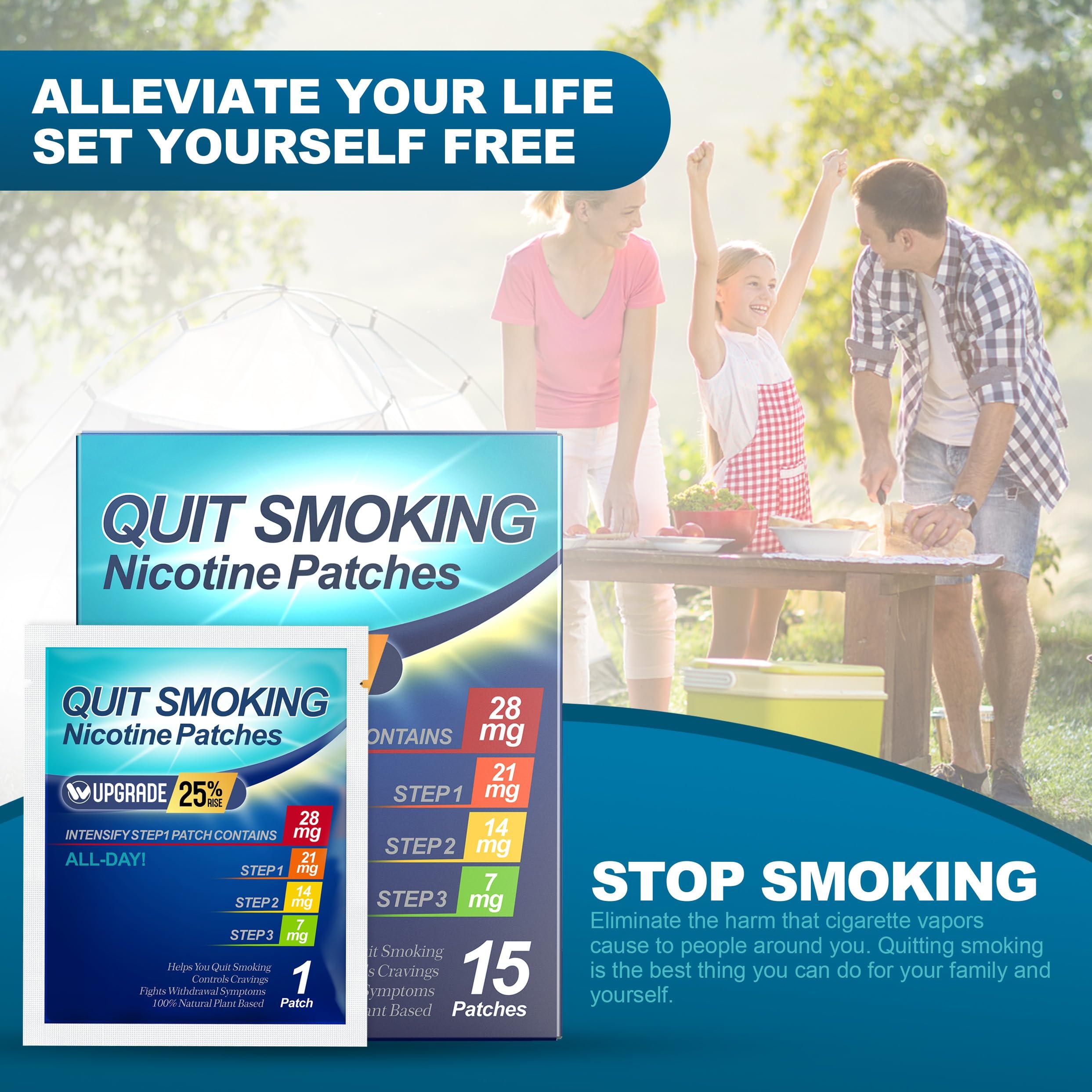 Nicotine Patches Step 1+, 21mg Upgraded to 28mg, It Can de Divided Into Four Pieces, 7mg. Quit Smoking Aid, Patch Provides a 24-Hour Nicotine Transdermal System (15 Phtches) - Image 7