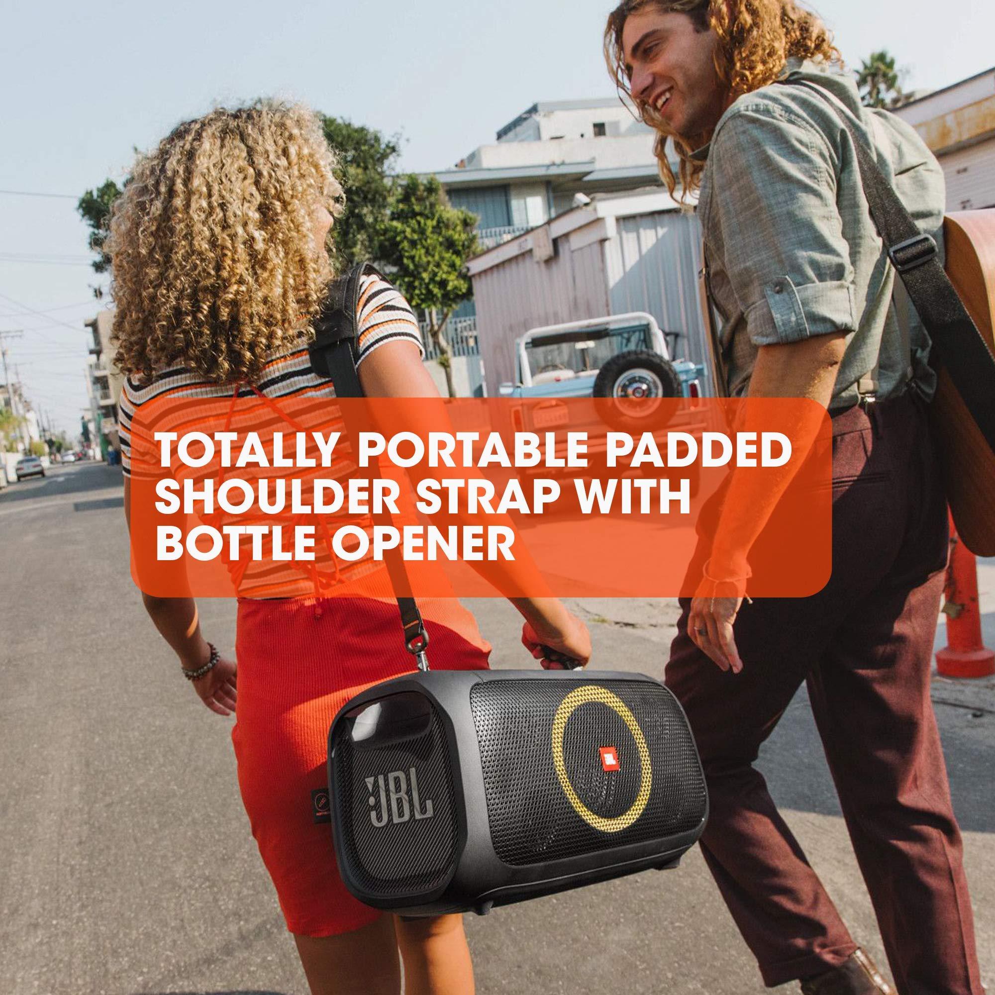 JBL PartyBox On-The-Go Portable Party Speaker with Built-in Lights Black (Renewed) - Image 6