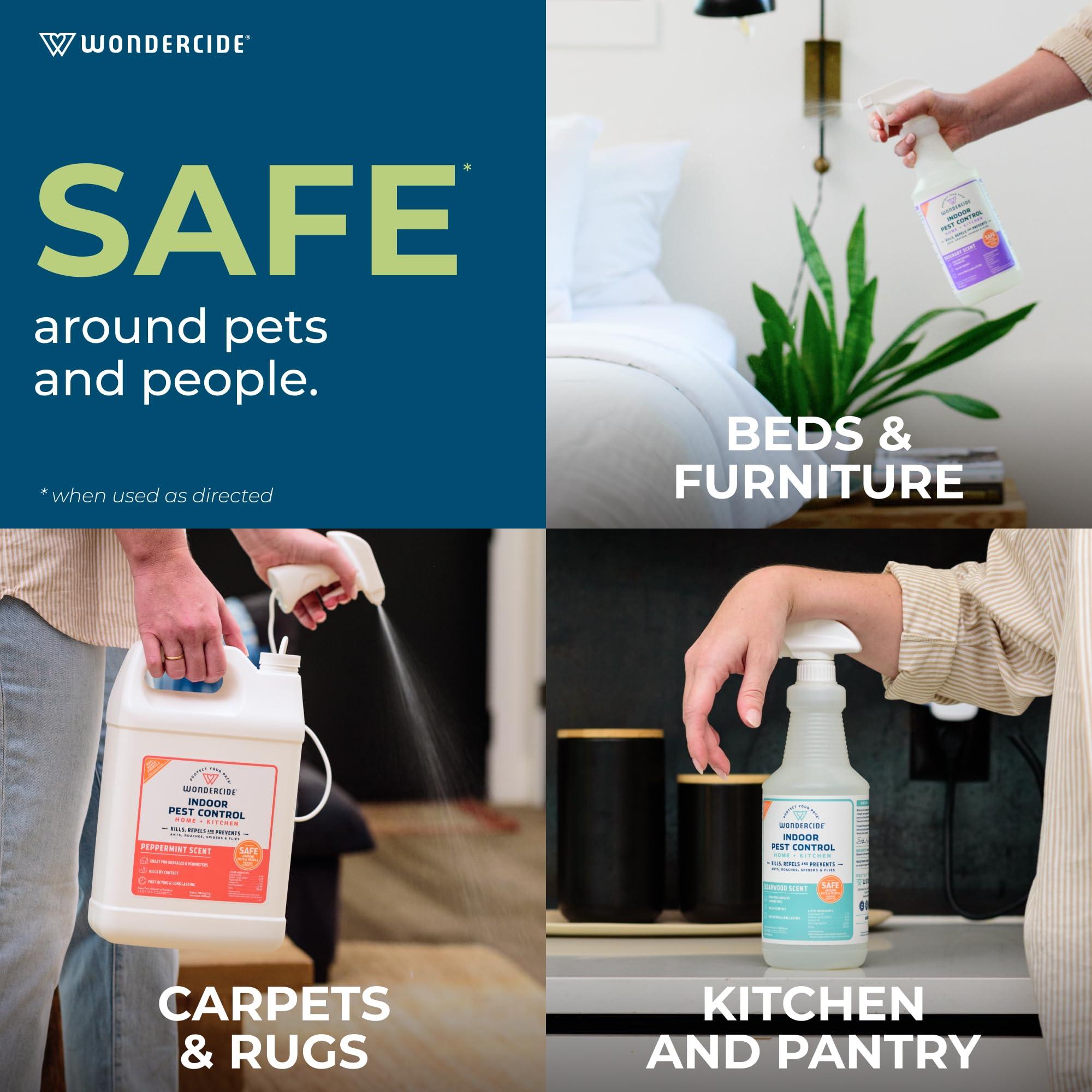 Wondercide - Indoor Pest Control Spray for Home and Kitchen - Ant, Roach, Spider, Fly, Flea, Bug Killer and Insect Repellent - with Natural Essential Oils - Pet and Family Safe — Lemongrass 32 oz - Image 4