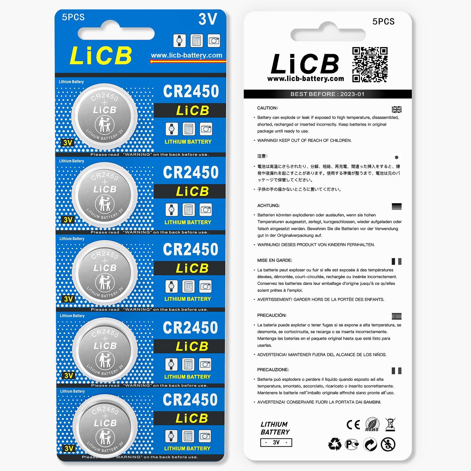 LiCB 10 Pack CR2450 Battery 3V Lithium CR 2450 - Image 5