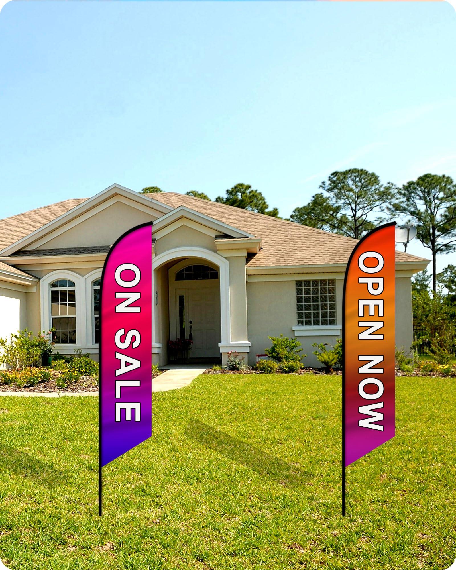 Custom Advertising Feather Flags for Business Outside, Personalized Single/Double Sided Feather Banner Flags with Text Logo, Customized Open Swooper Flag (50200cm/1.66.6FT) - Image 7
