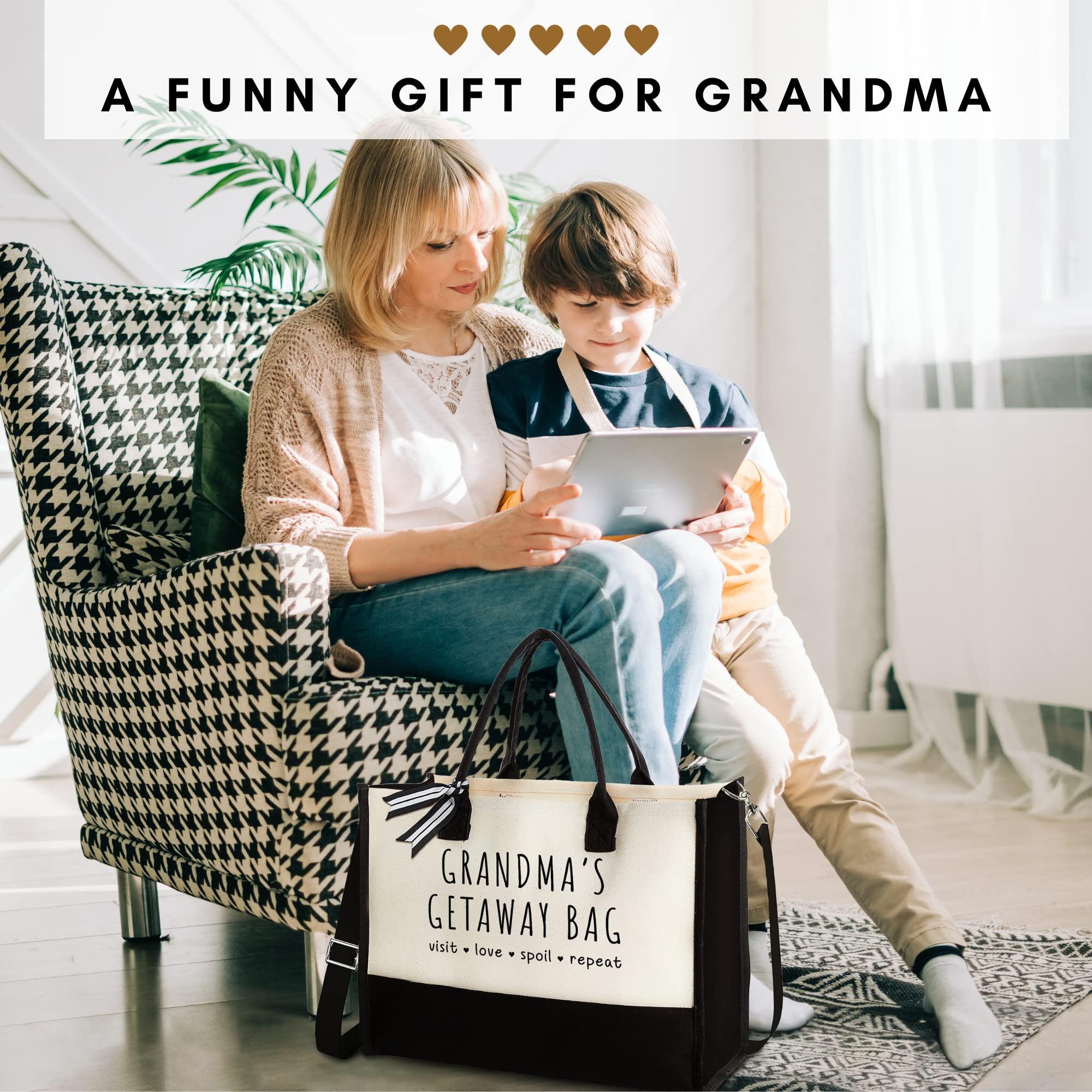 GINGULMINA Grandma Gifts - Gifts for Grandma from Grandchildren - Canvas Tote Bag - Image 3