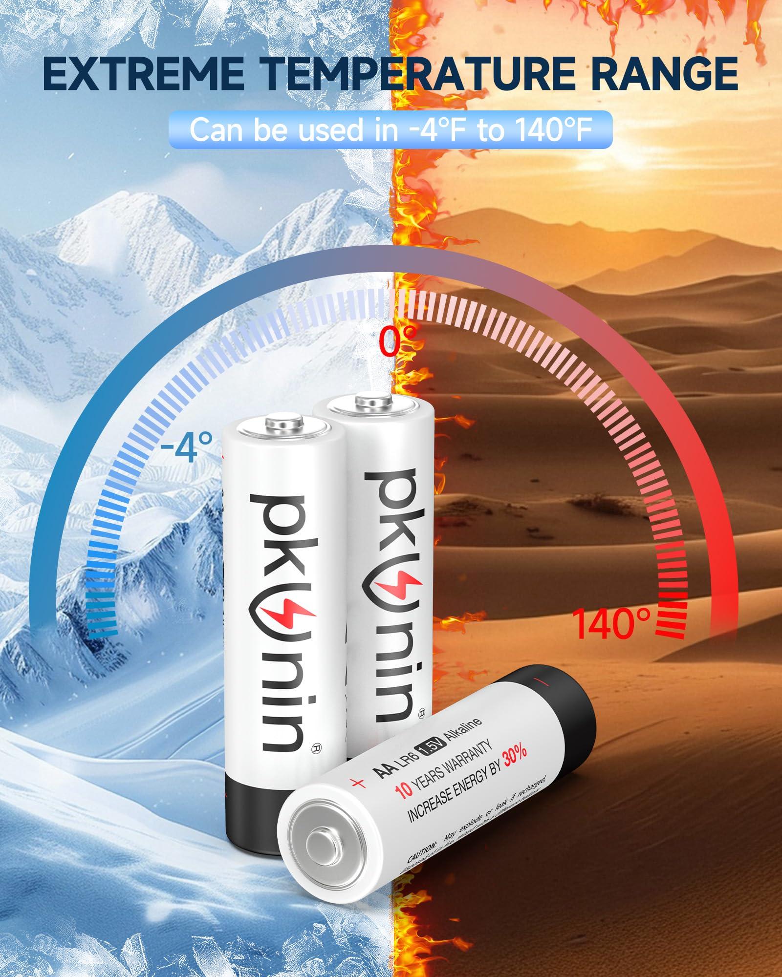 PKUNIN AA Batteries 1.5V Alkaline Double A Batteries 12 Pack, Long-Lasting LR6 Alkaline Batteries AA for Household and Office Devices, 10-Year Shelf Life - Image 7