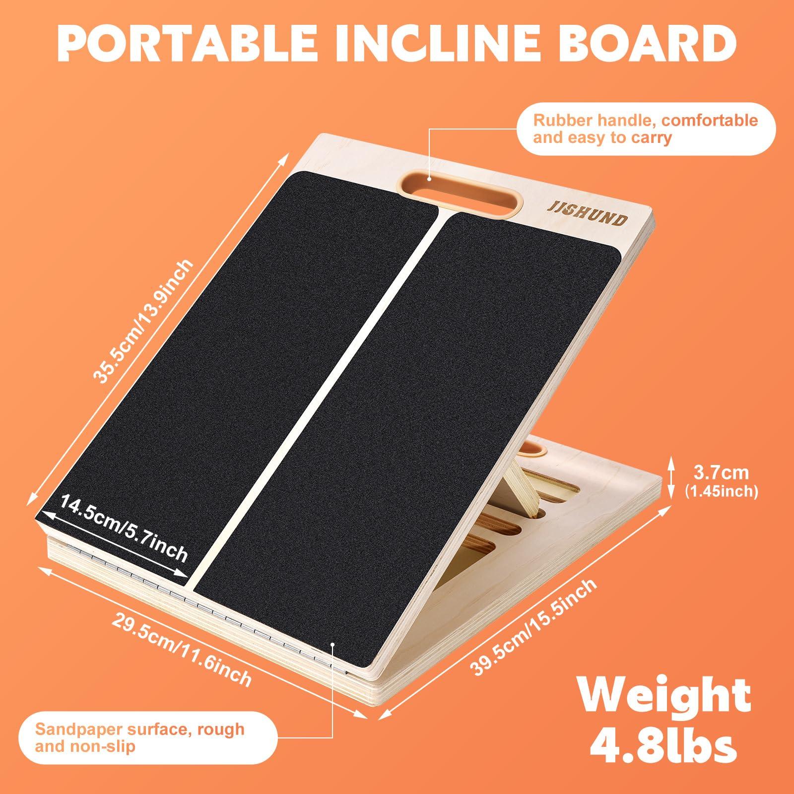 Slant Board for Calf Stretching, Adjustable Wooden Calf Stretcher Incline Board, Calf Stretch Board for Squats Leg Knees Heel Ankle Stretching - Image 2