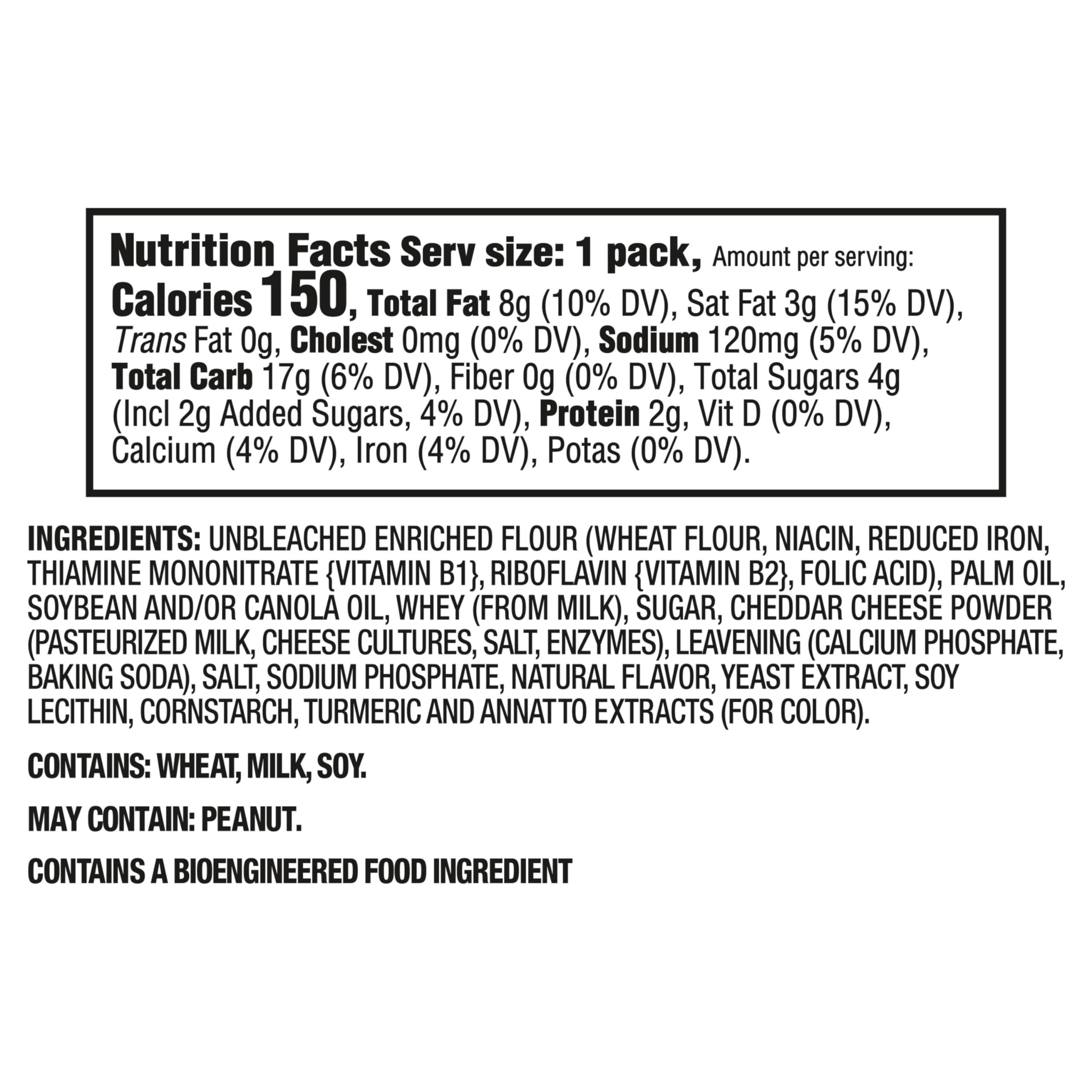 RITZ Bits Cheese and RITZ Bits Peanut Butter Sandwich Crackers Variety Pack, Lunch Snacks, 20 Snack Packs - Image 2