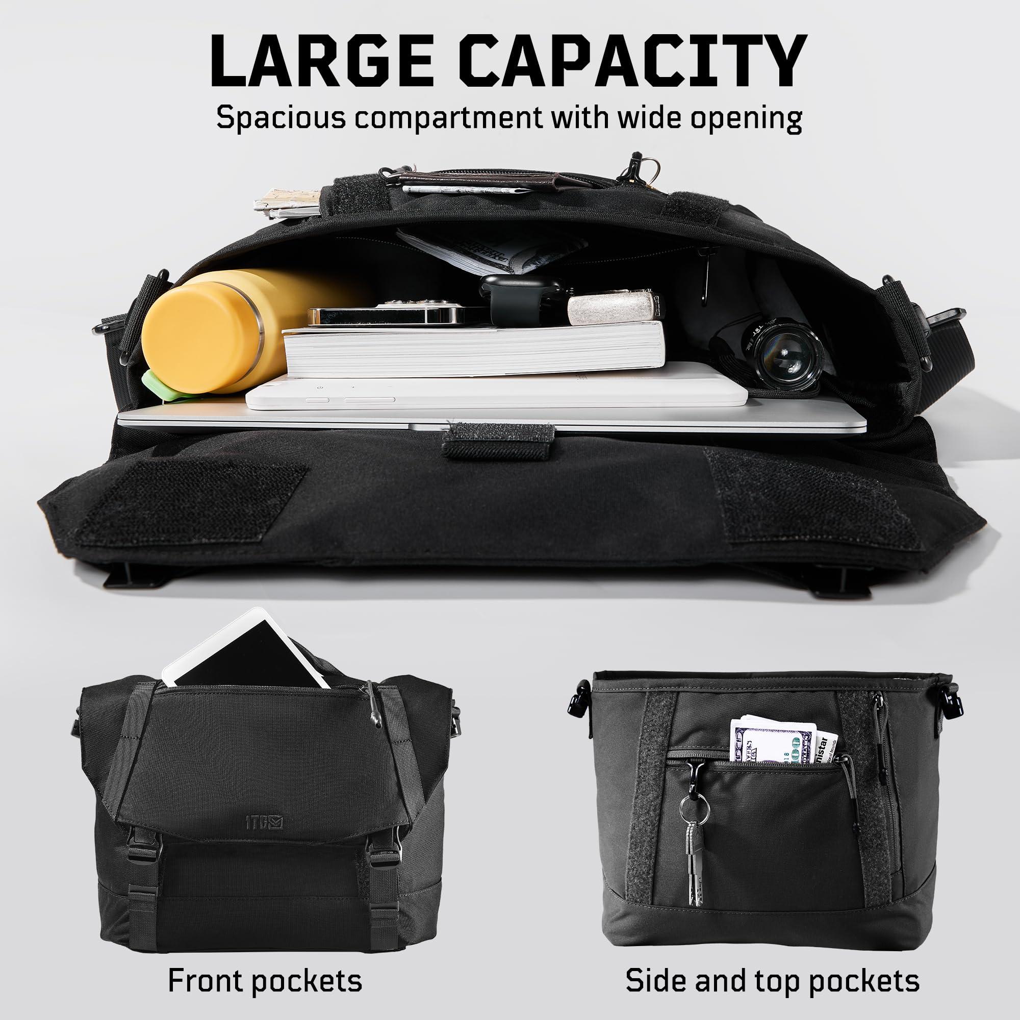 Tactical Messenger Bag for Men,Nylon Shoulder Bags,Satchel Bags for Men Women,Crossbody Bag for Travel Work School - Image 2