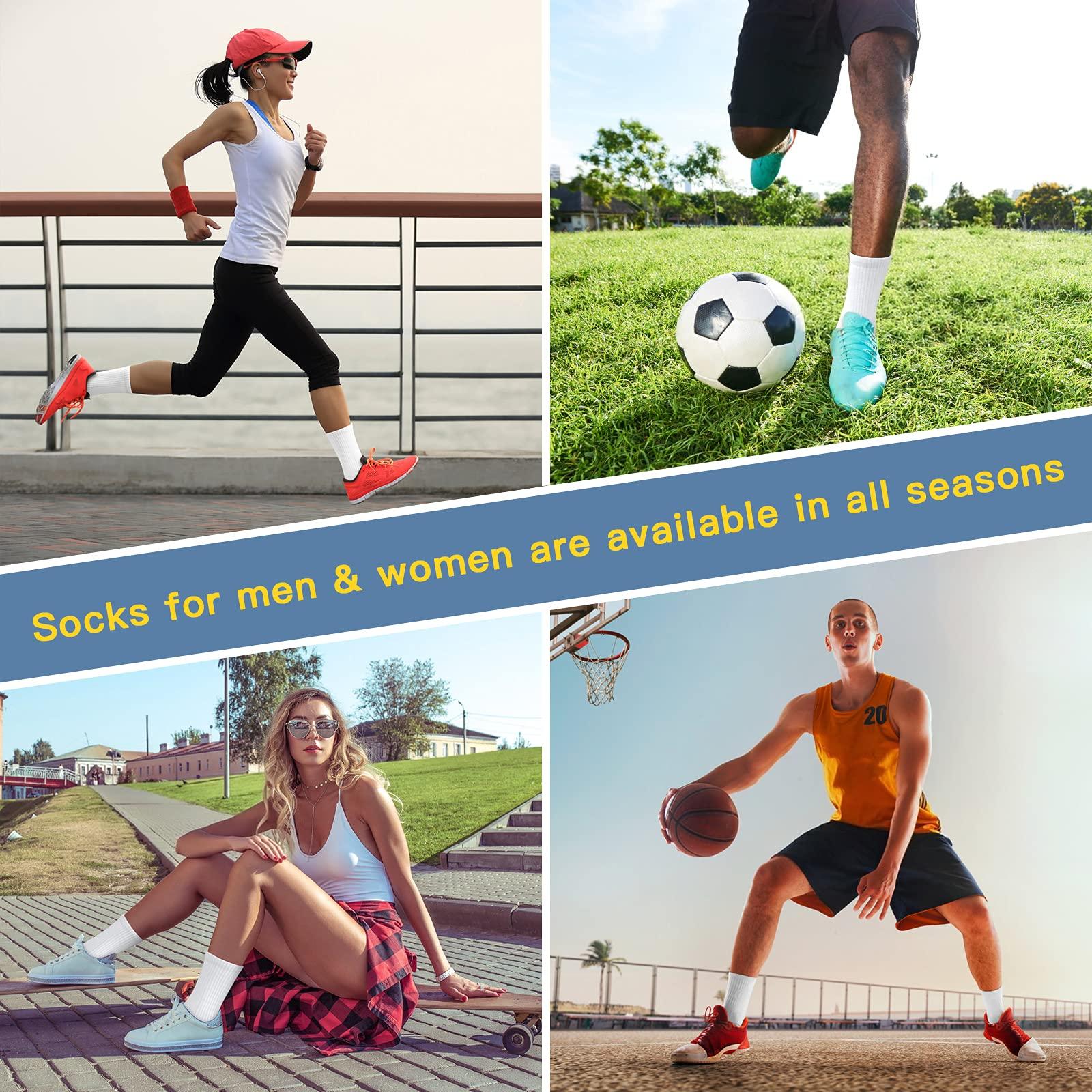 Felicigeely Running Crew Socks Cushion Breathable Athletic - Image 7