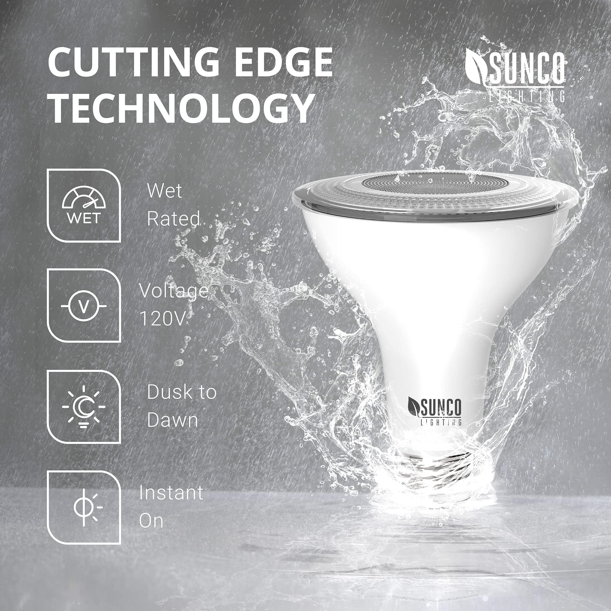 Sunco LED PAR30 Dusk to Dawn Light Bulb for Outside Porch, Patio, Backyard, 11W=75W, 850 LM, 2700K Soft White, Non-Dimmable, Photocell Sensor, UL 2 Pack - Image 4