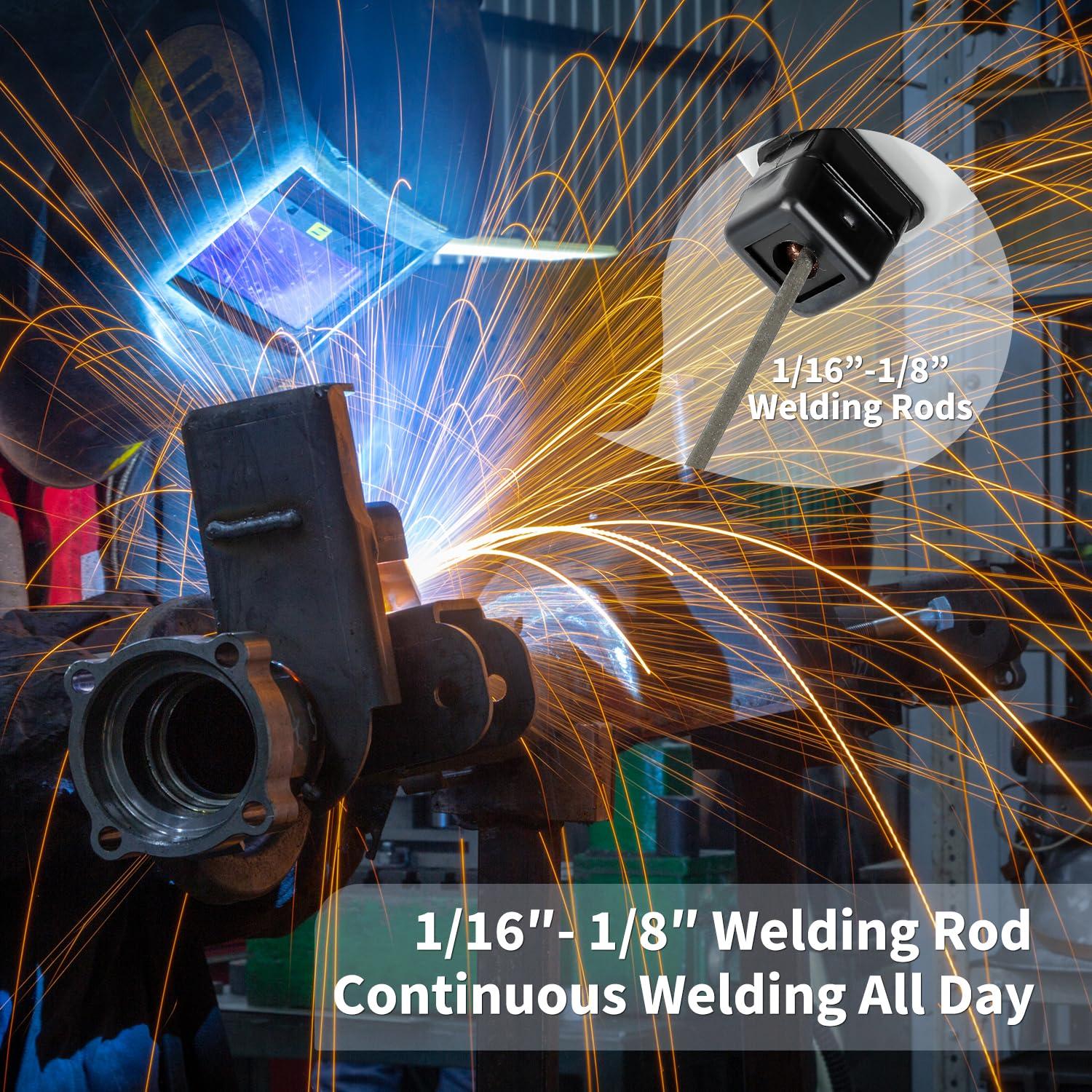 Portable Welding Machine, 110V Handheld Welder Machine with IGBT Inverter 6 Variable Current Adjustment 20-120Amp Output Portable ARC Welding Machine for 1/16"-1/8" All Size Welding Rod - Image 6